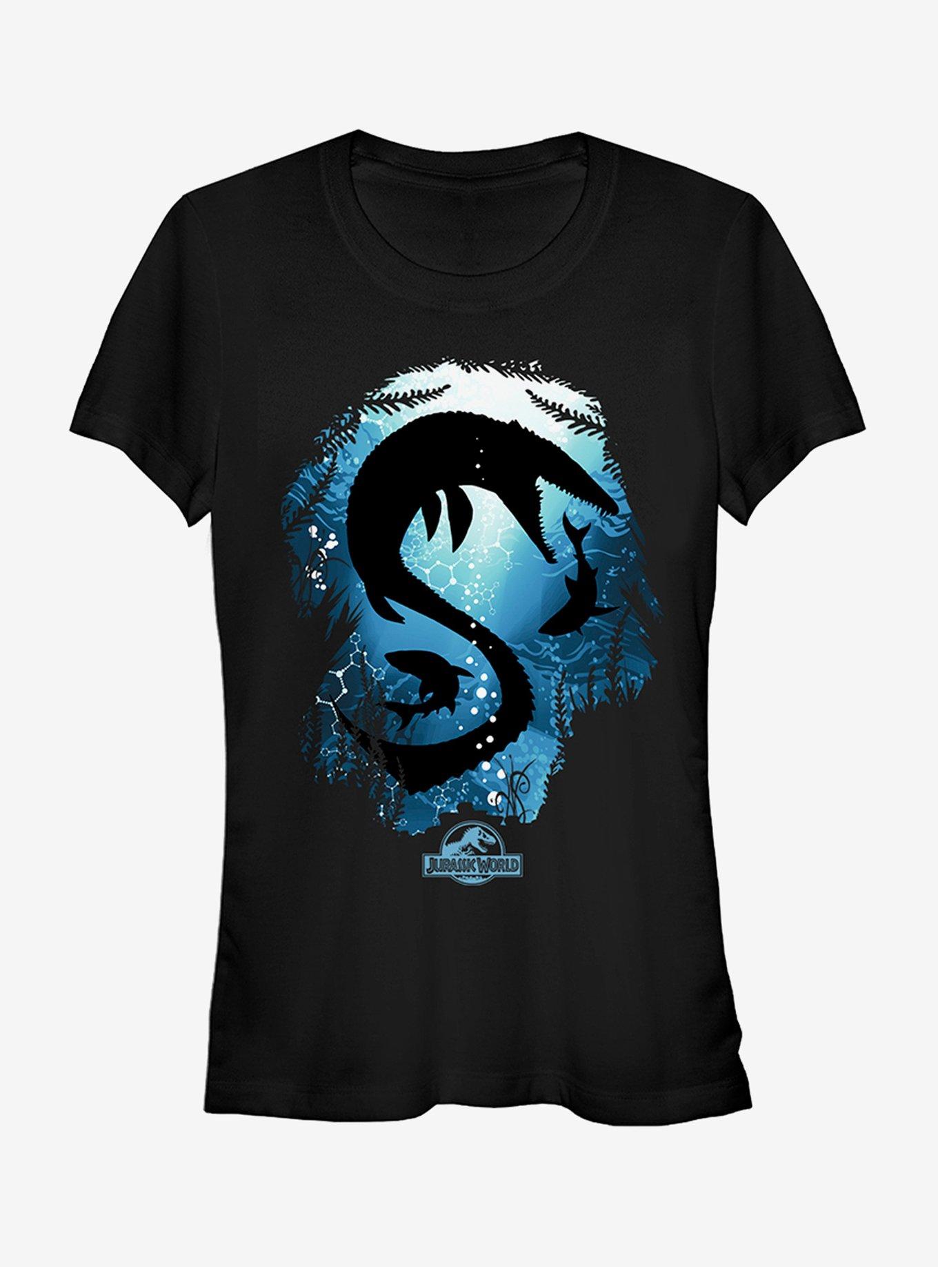 Jurassic World Mosasaurus With Sharks Girls T-Shirt