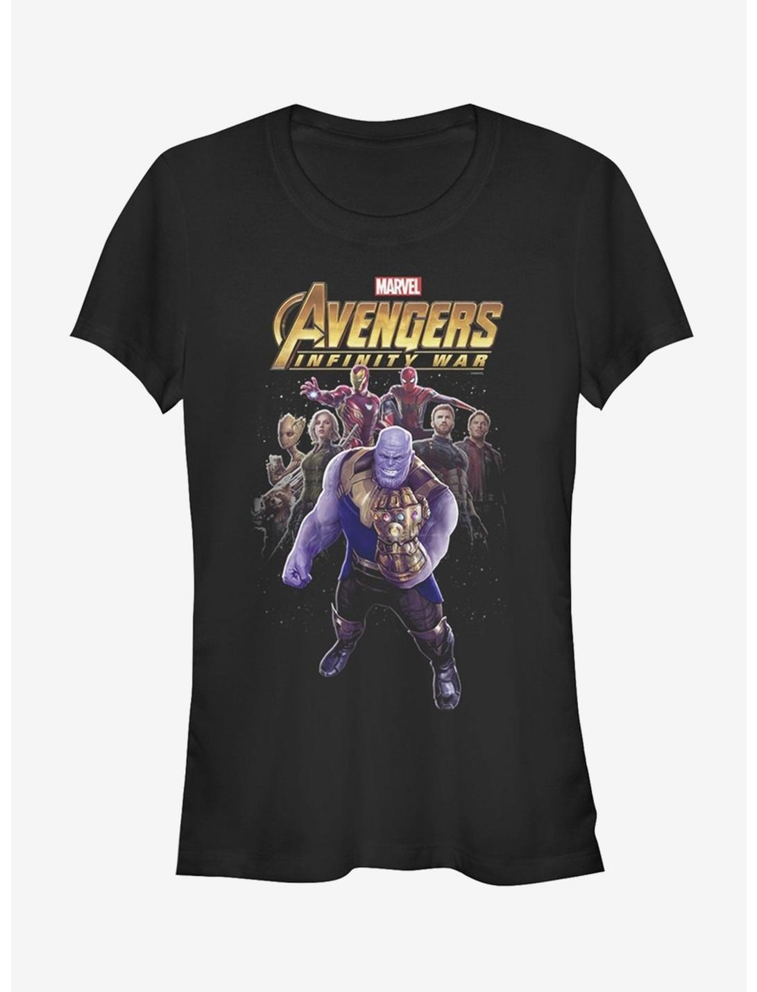 Marvel Avengers: Infinity War Thanos Entourage Girls T-Shirt, BLACK, hi-res