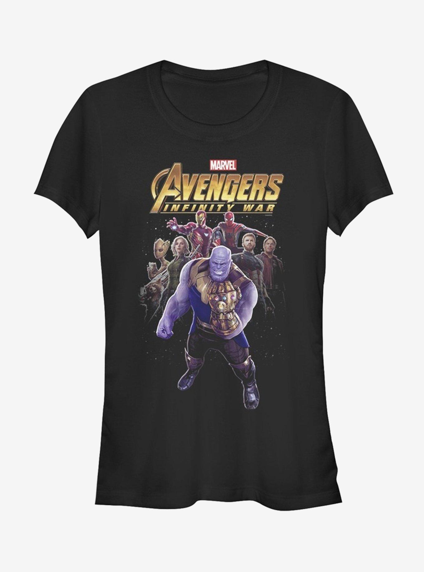 Marvel Avengers: Infinity War Thanos Entourage Girls T-Shirt, BLACK, hi-res