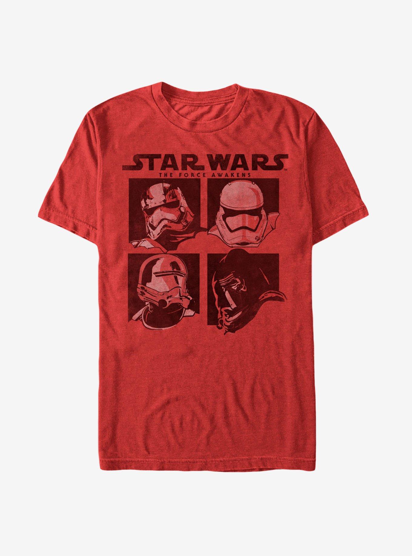 Star Wars The Force Awakens Stormtroopers and Kylo Ren T-Shirt, RED, hi-res