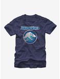 Jurassic World Blue And Silver Logo T-Shirt, NAVY HTR, hi-res