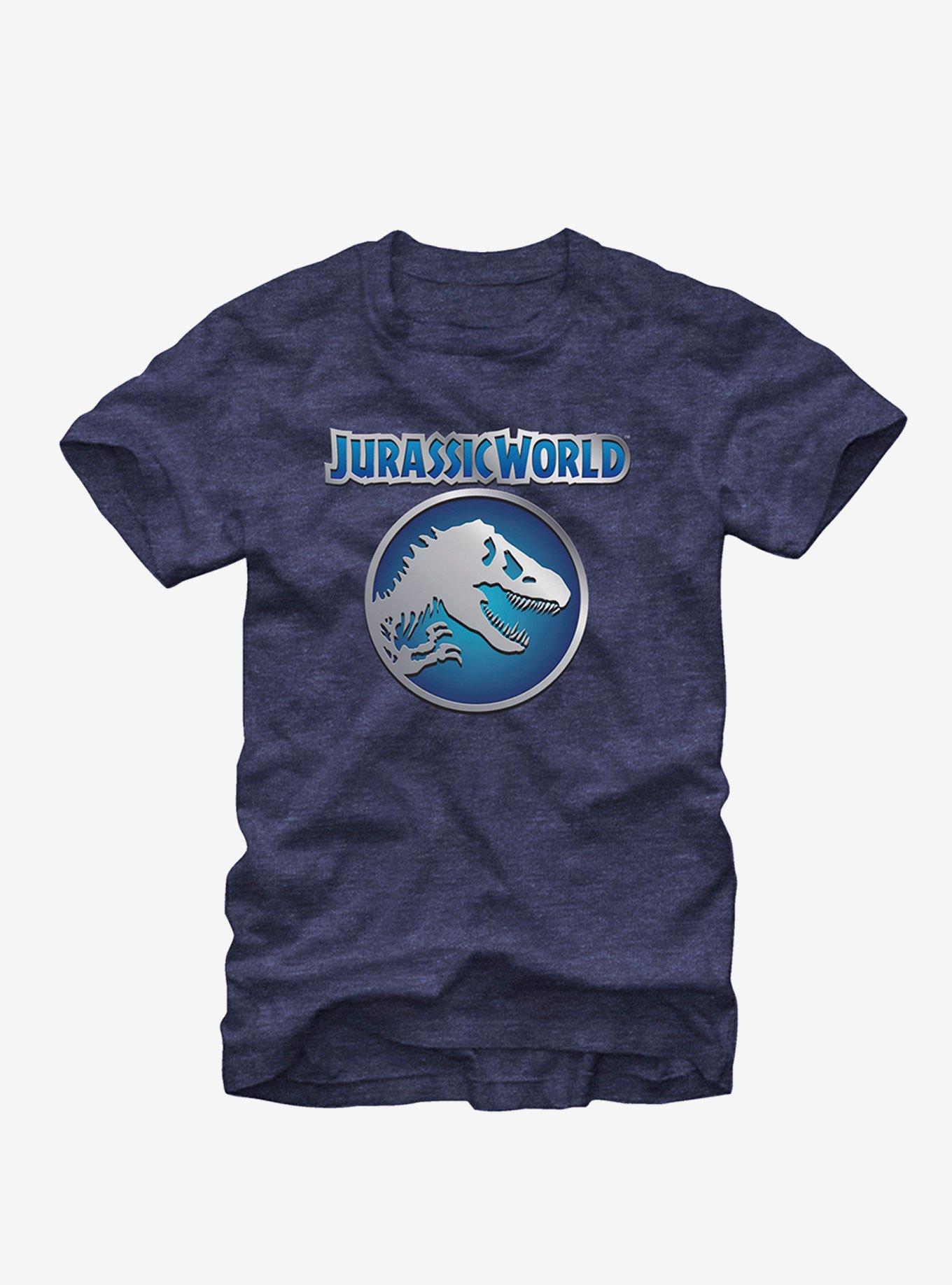 Jurassic World Blue And Silver Logo T-Shirt, , hi-res