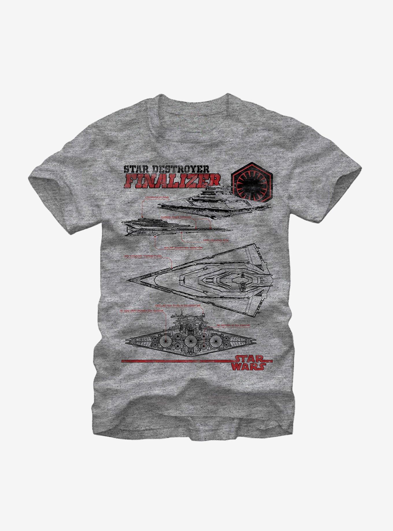 Star Wars Star Destroyer Finalizer T-Shirt, ATH HTR, hi-res