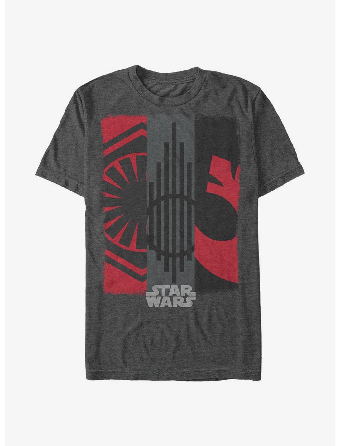 Star Wars Triple Logo T-Shirt, CHAR HTR, hi-res