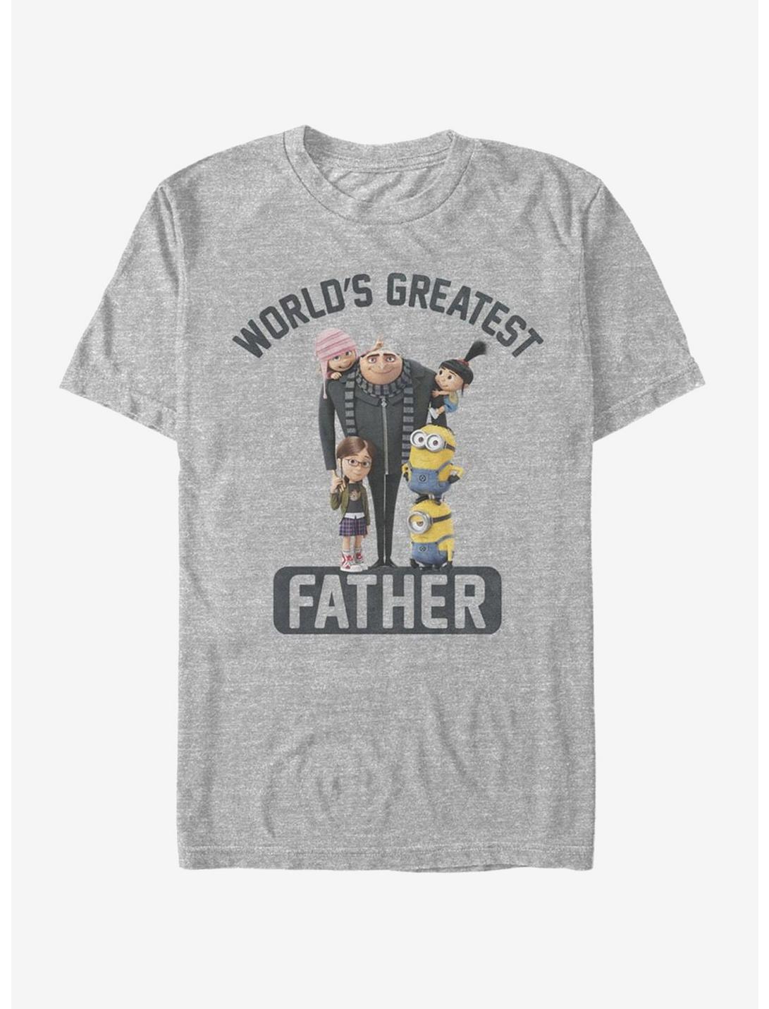 Despicable Me World's Greatest Father T-Shirt, ATH HTR, hi-res