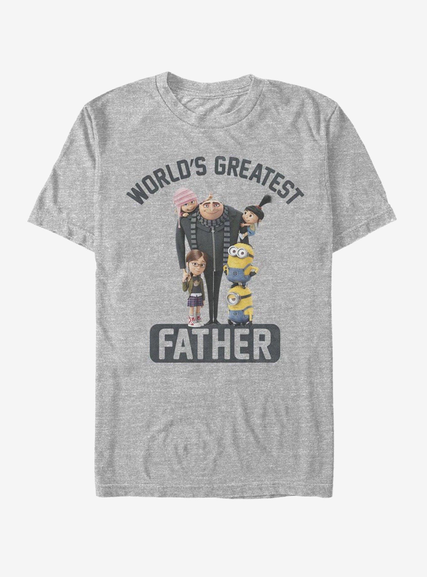 Despicable Me World's Greatest Father T-Shirt, ATH HTR, hi-res