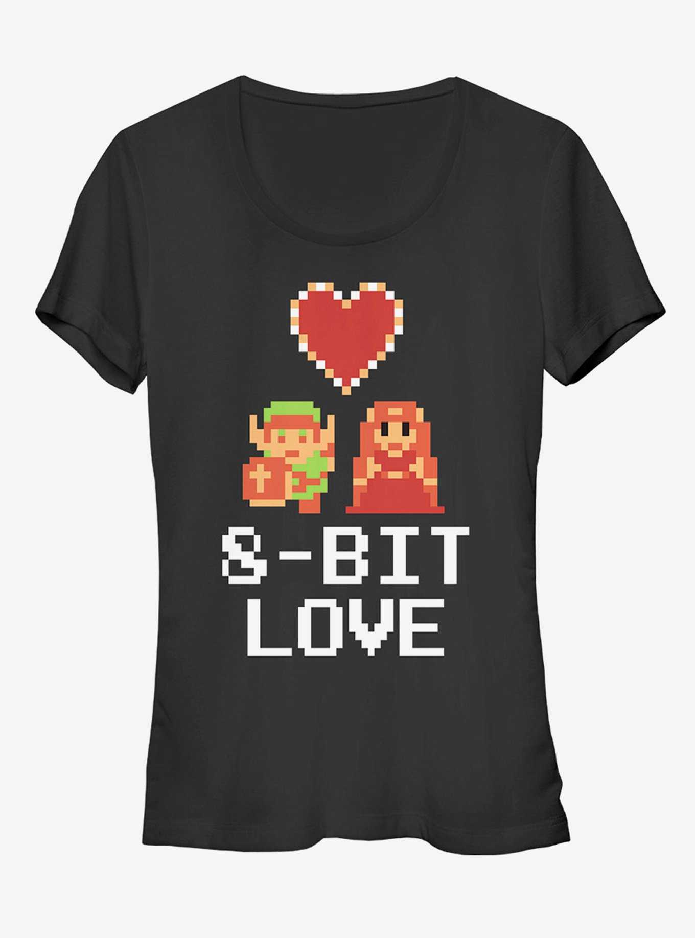 Nintendo Legend of Zelda 8-Bit Love Girls T-Shirt, BLACK, hi-res