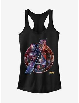 Marvel Avengers: Infinity War Logo Girls Tank, BLACK, hi-res