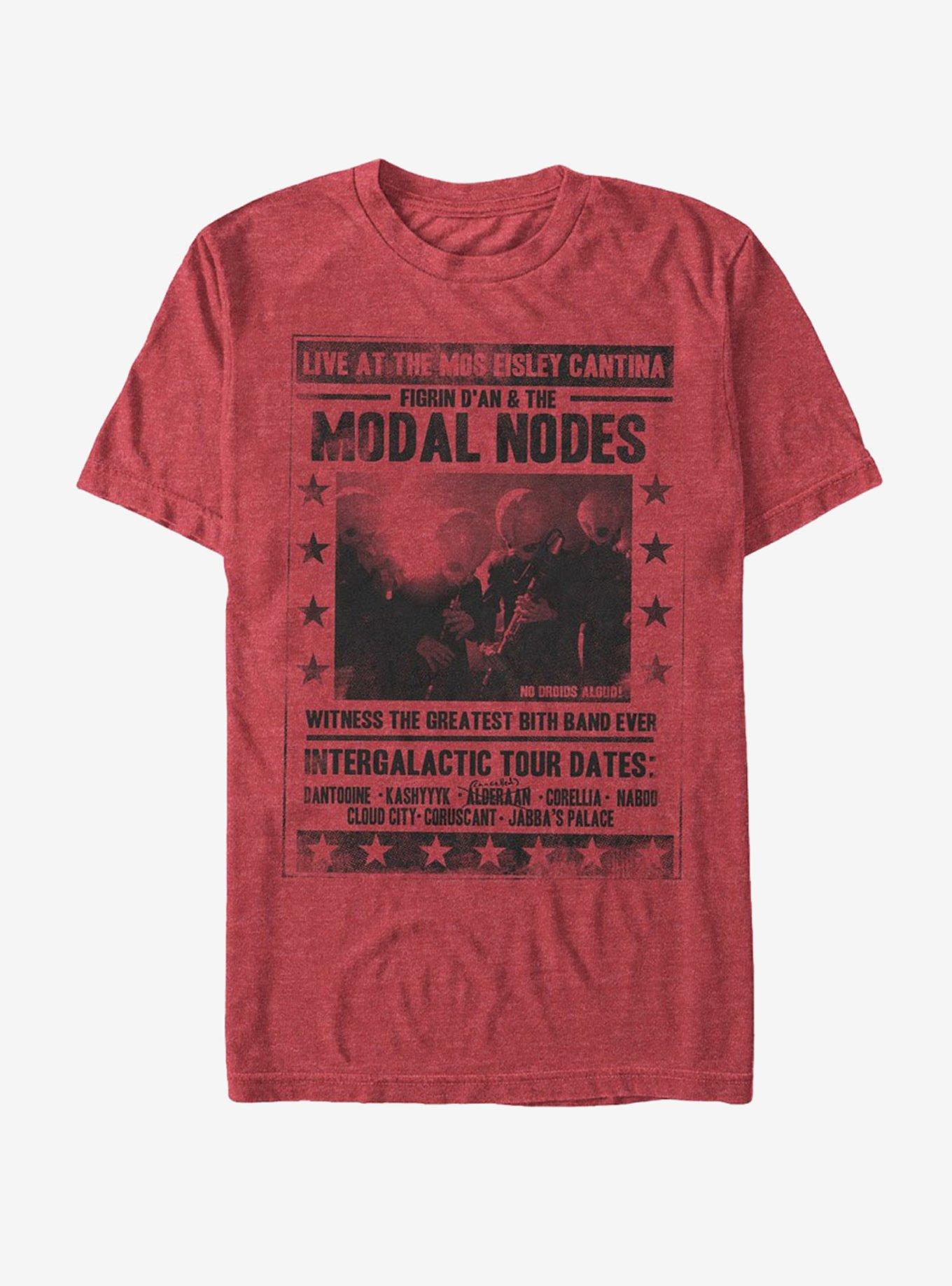 Star Wars Modal Nodes Tour Dates T-Shirt, RED HTR, hi-res