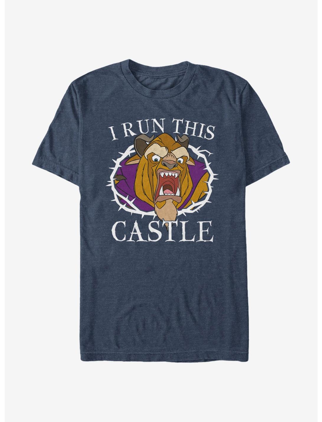 Disney Run Castle T-Shirt, NAVY HTR, hi-res