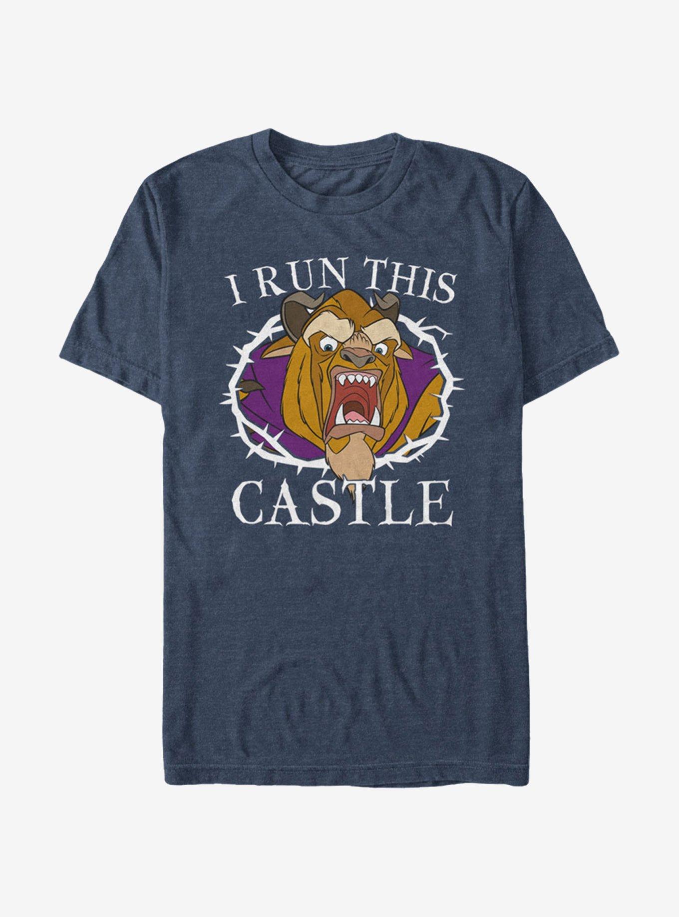 Disney Run Castle T-Shirt, NAVY HTR, hi-res