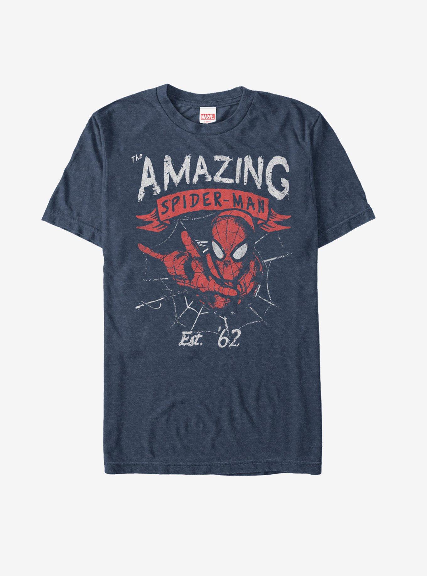 Marvel Spider-Man Est 62 T-Shirt, NAVY HTR, hi-res