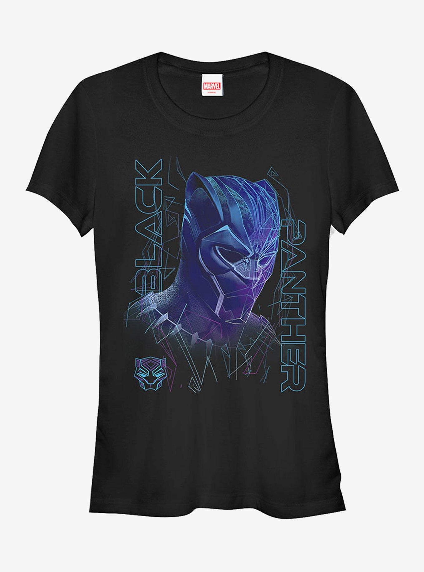 Marvel Black Panther 2018 3D Pattern Girls T-Shirt, BLACK, hi-res