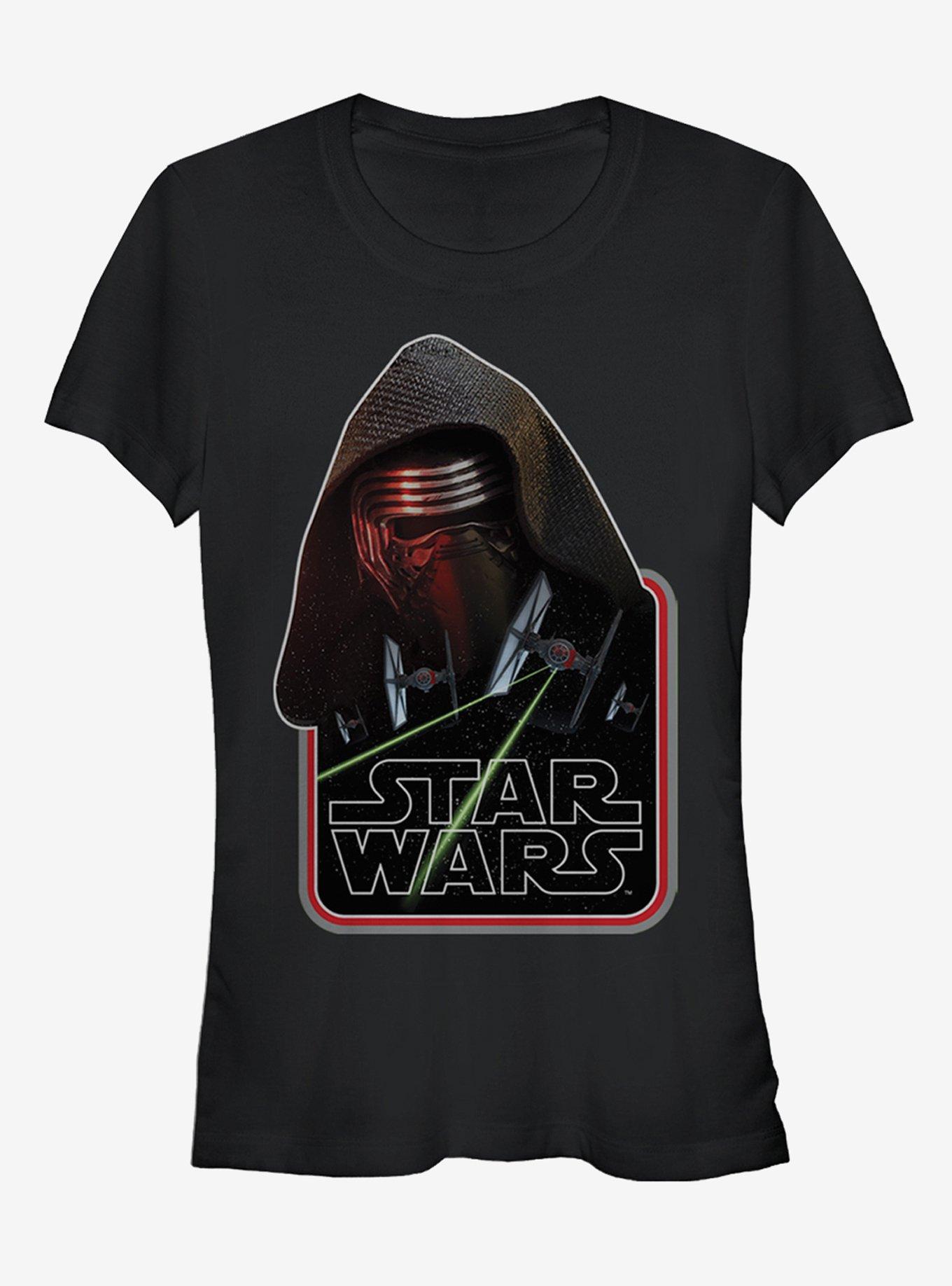 Star Wars Episode VII The Force Awakens Kylo Ren TIE Fighter Girls T-Shirt, BLACK, hi-res