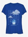 Disney Pixar Inside Out Sadness Rain Girls T-Shirt, ROYAL, hi-res
