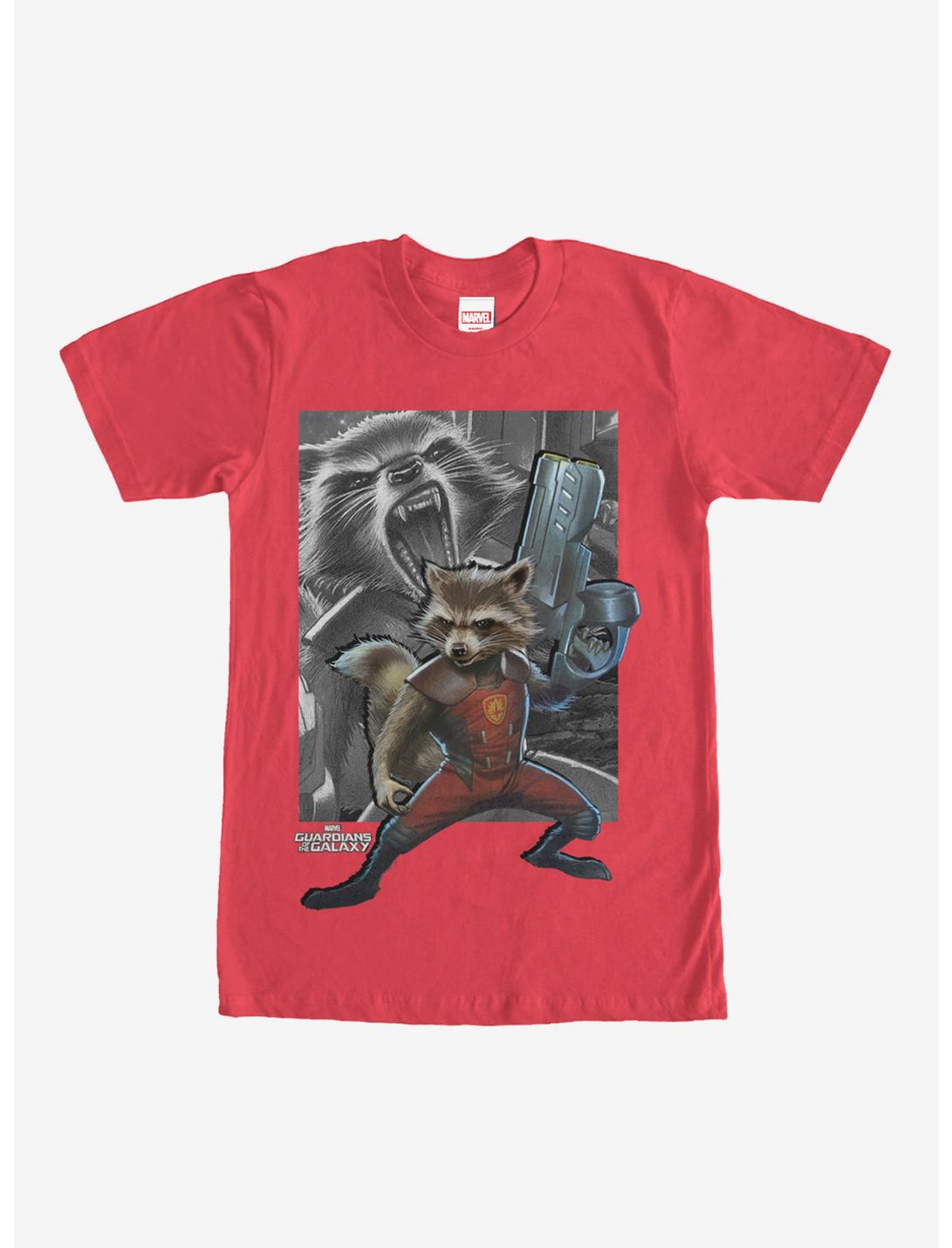 Marvel Guardians of the Galaxy Rocket Gun T-Shirt, RED, hi-res
