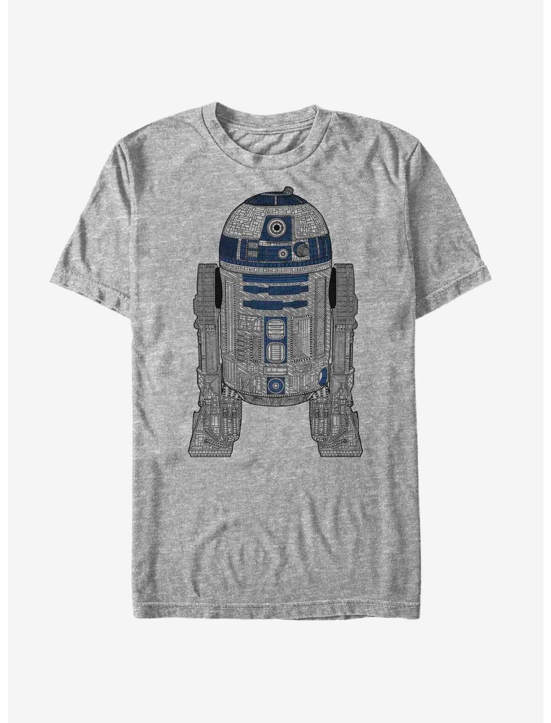 Star Wars R2-D2 Henna Print  T-Shirt, ATH HTR, hi-res