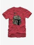Star Wars Tribal Print Boba Fett Helmet T-Shirt, RED HTR, hi-res