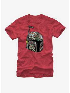 Star Wars Tribal Print Boba Fett Helmet T-Shirt, , hi-res