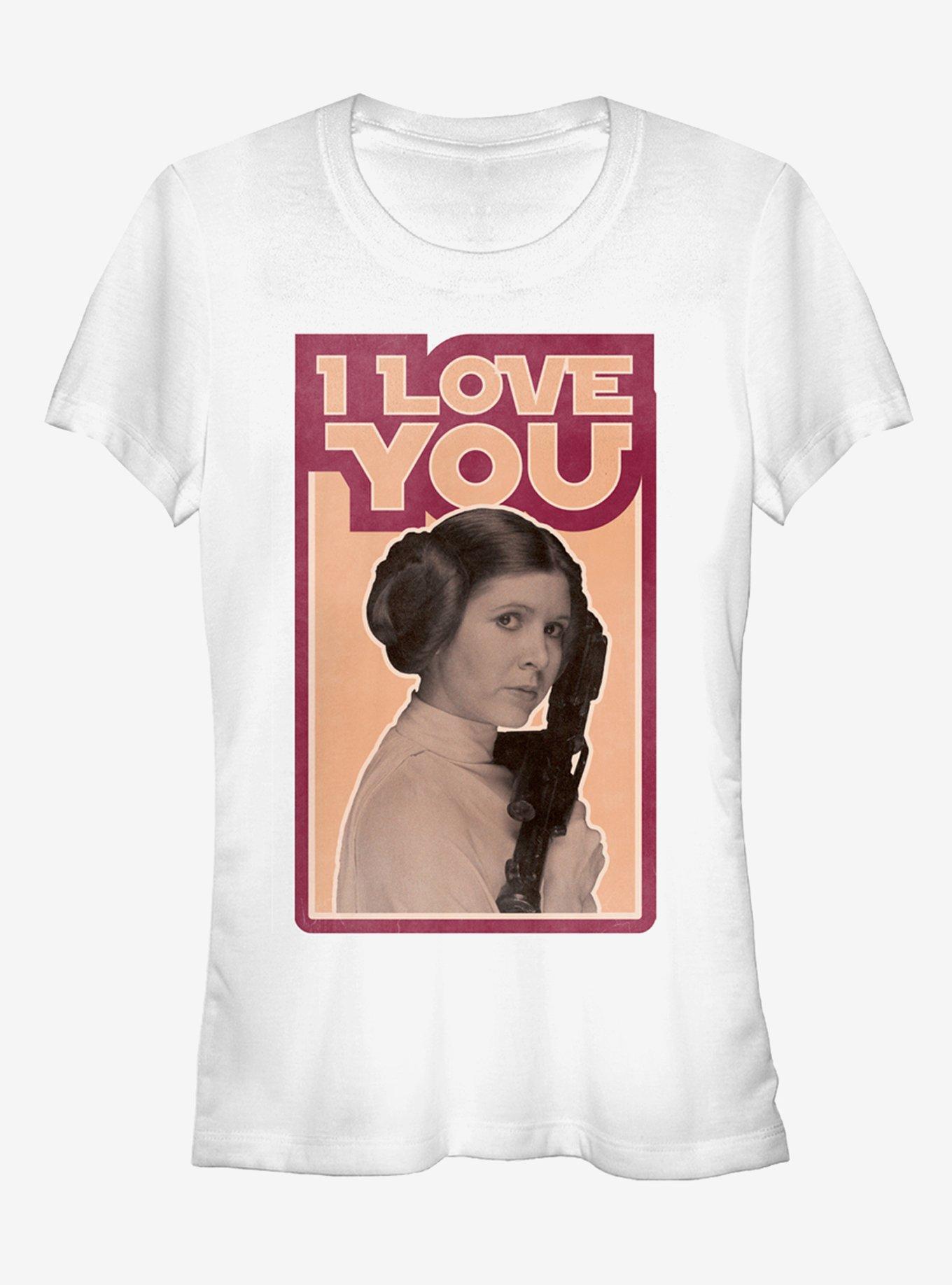 Star Wars Princess Leia Quote I Love You Girls T-Shirt, WHITE, hi-res