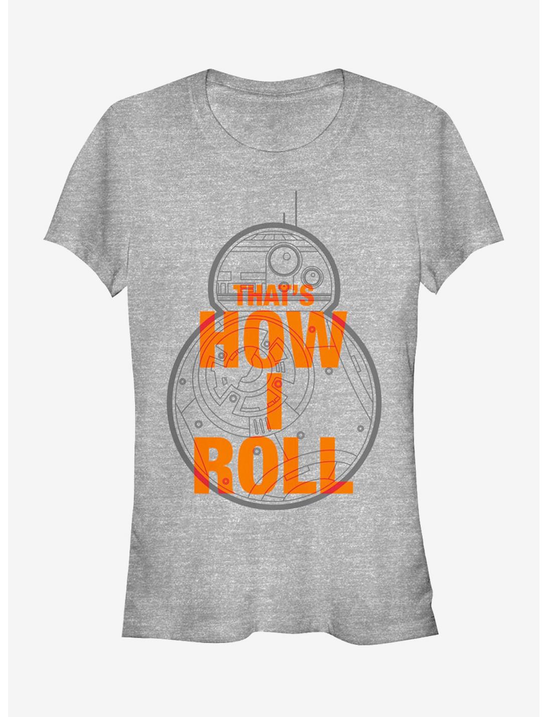 Star Wars BB-8 That's How I Roll Girls T-Shirt, ATH HTR, hi-res