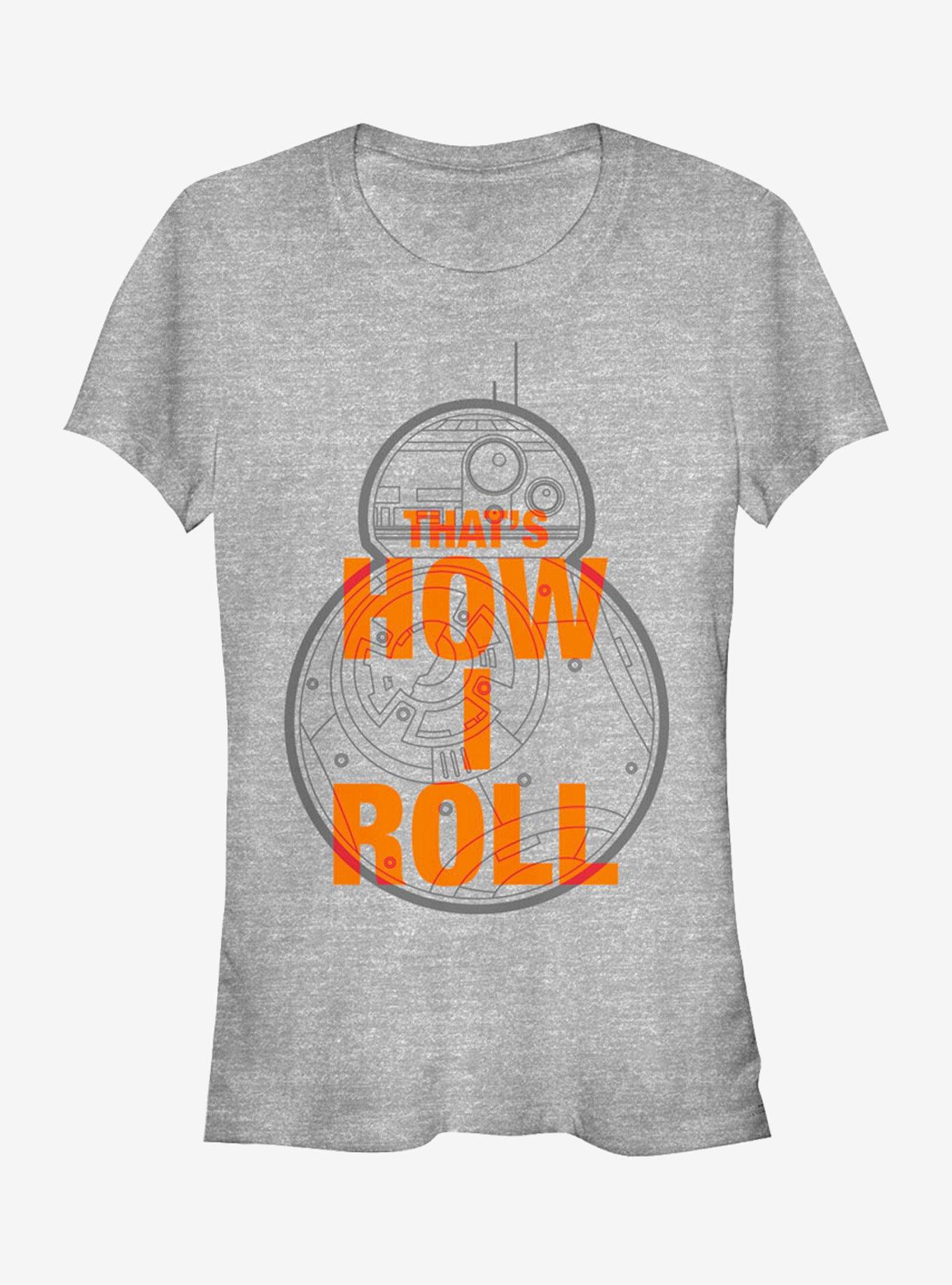 Star Wars BB-8 That's How I Roll Girls T-Shirt, ATH HTR, hi-res