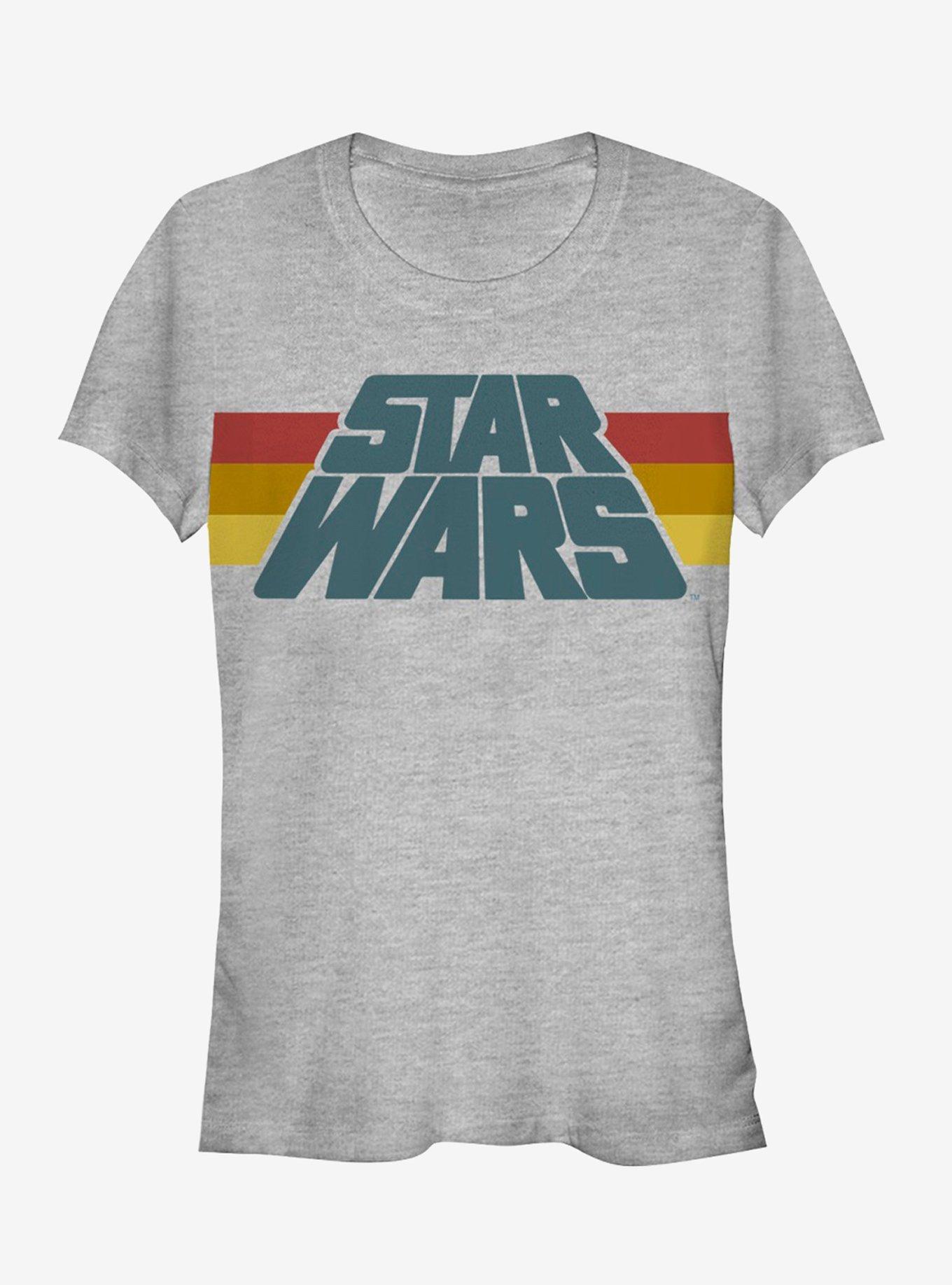 Star Wars Stripe Logo Girls T-Shirt, ATH HTR, hi-res