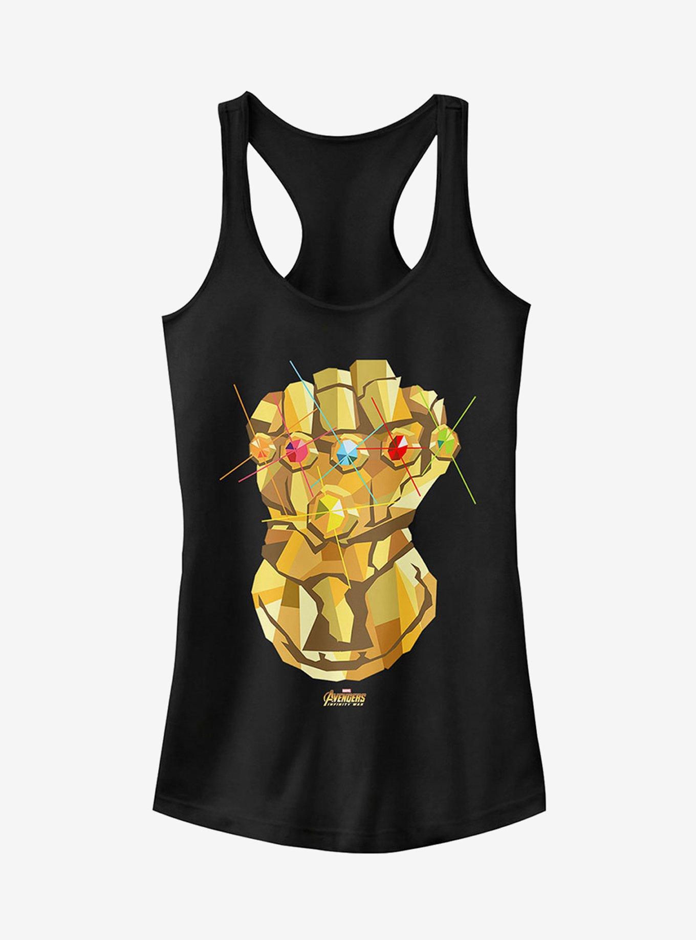 Marvel Avengers: Infinity War Geometric Gauntlet Girls T-Shirt, BLACK, hi-res