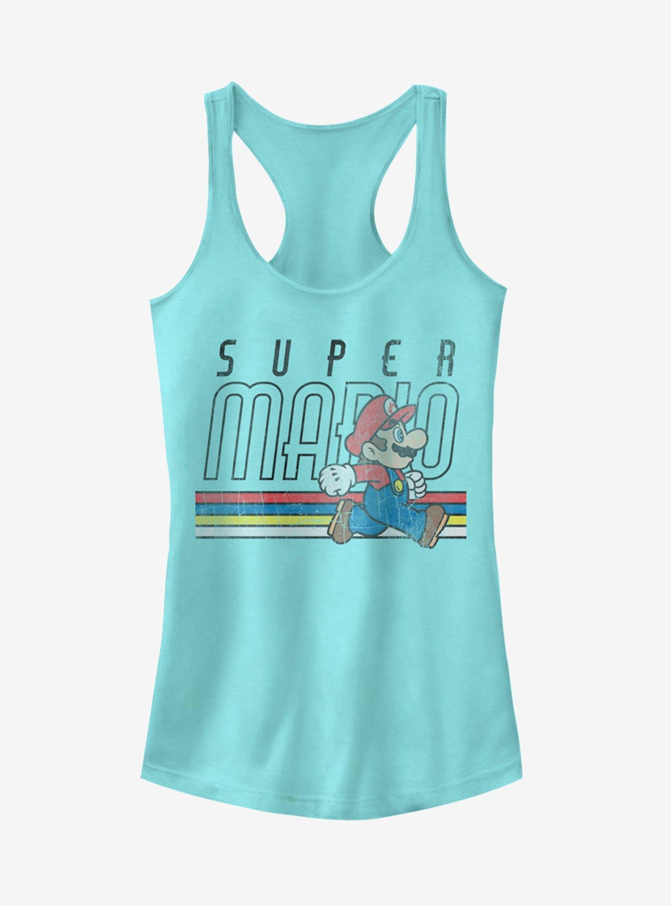 Nintendo Super Mario Classic Stripes Girls Tank, CANCUN, hi-res