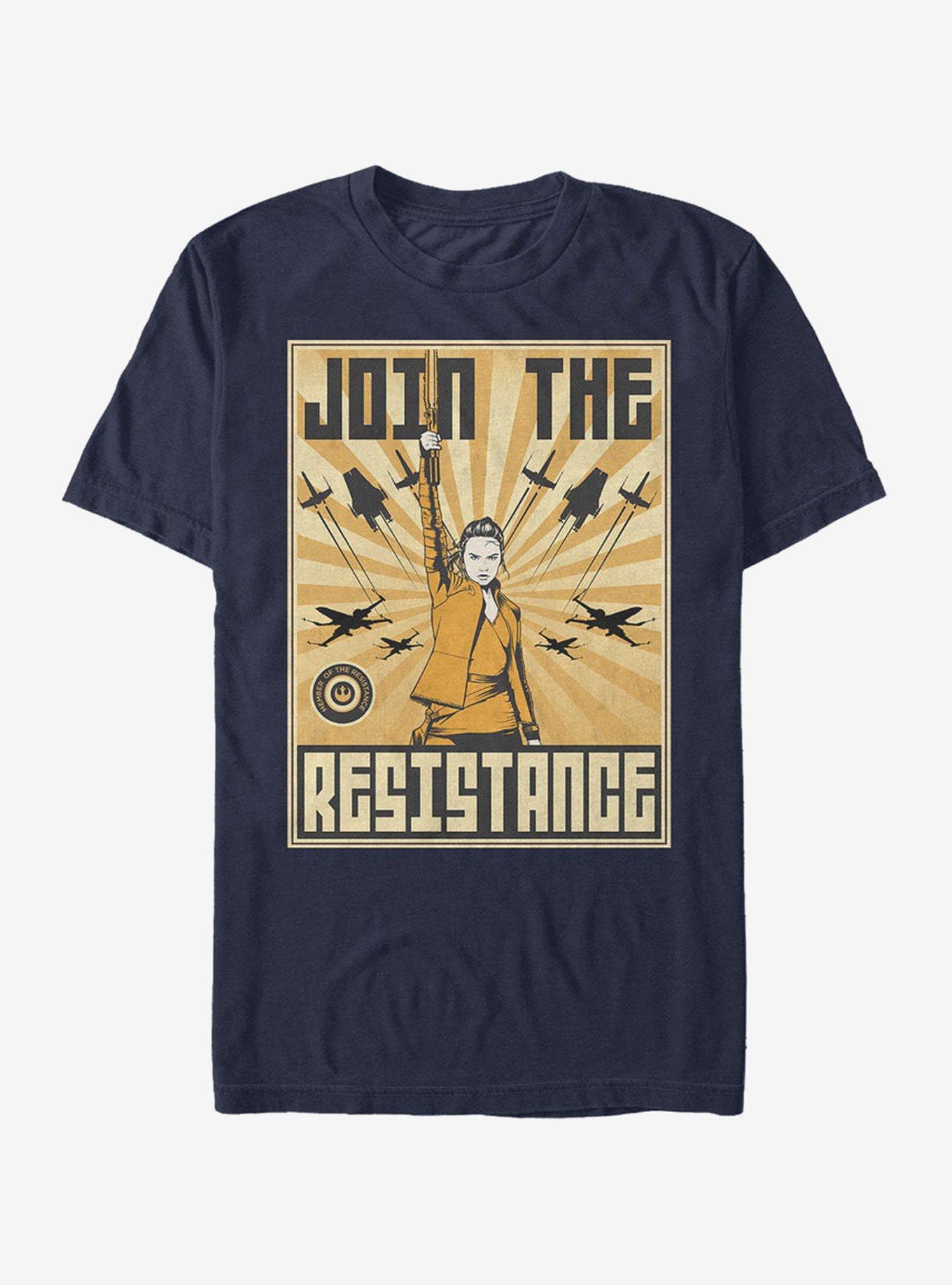 Star Wars Rey Resistance Propaganda Frame T-Shirt, , hi-res