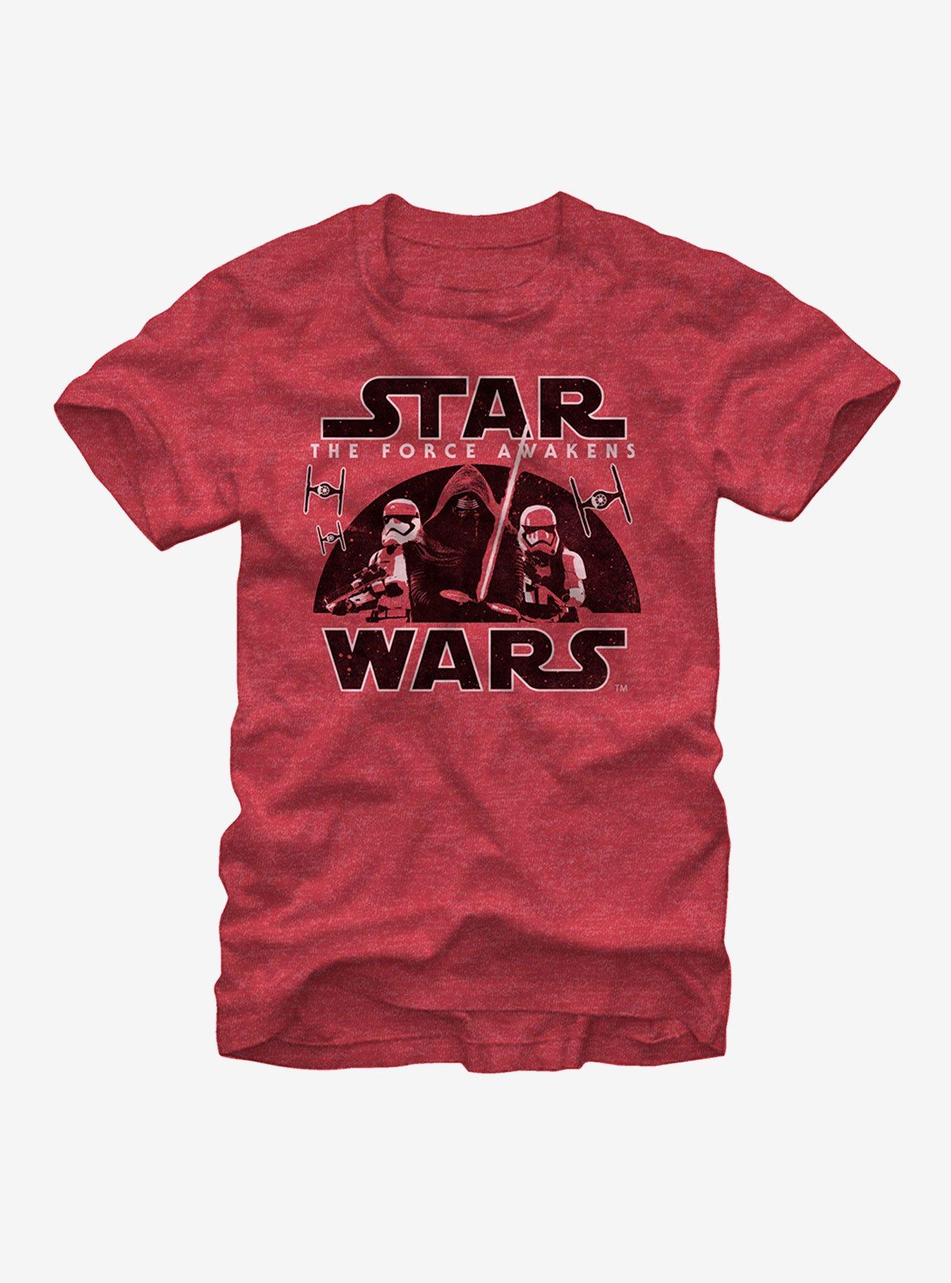 Star Wars The First Order Awakens T-Shirt, RED HTR, hi-res