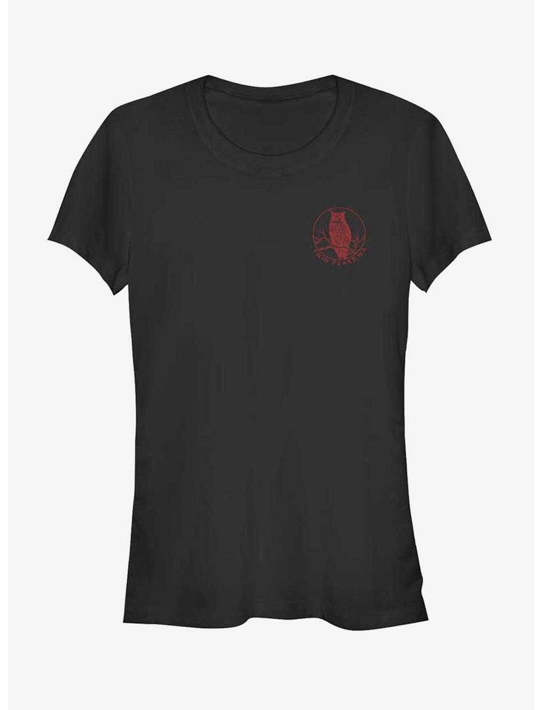 Twin Peaks Red Owl Badge Girls T-Shirt, BLACK, hi-res