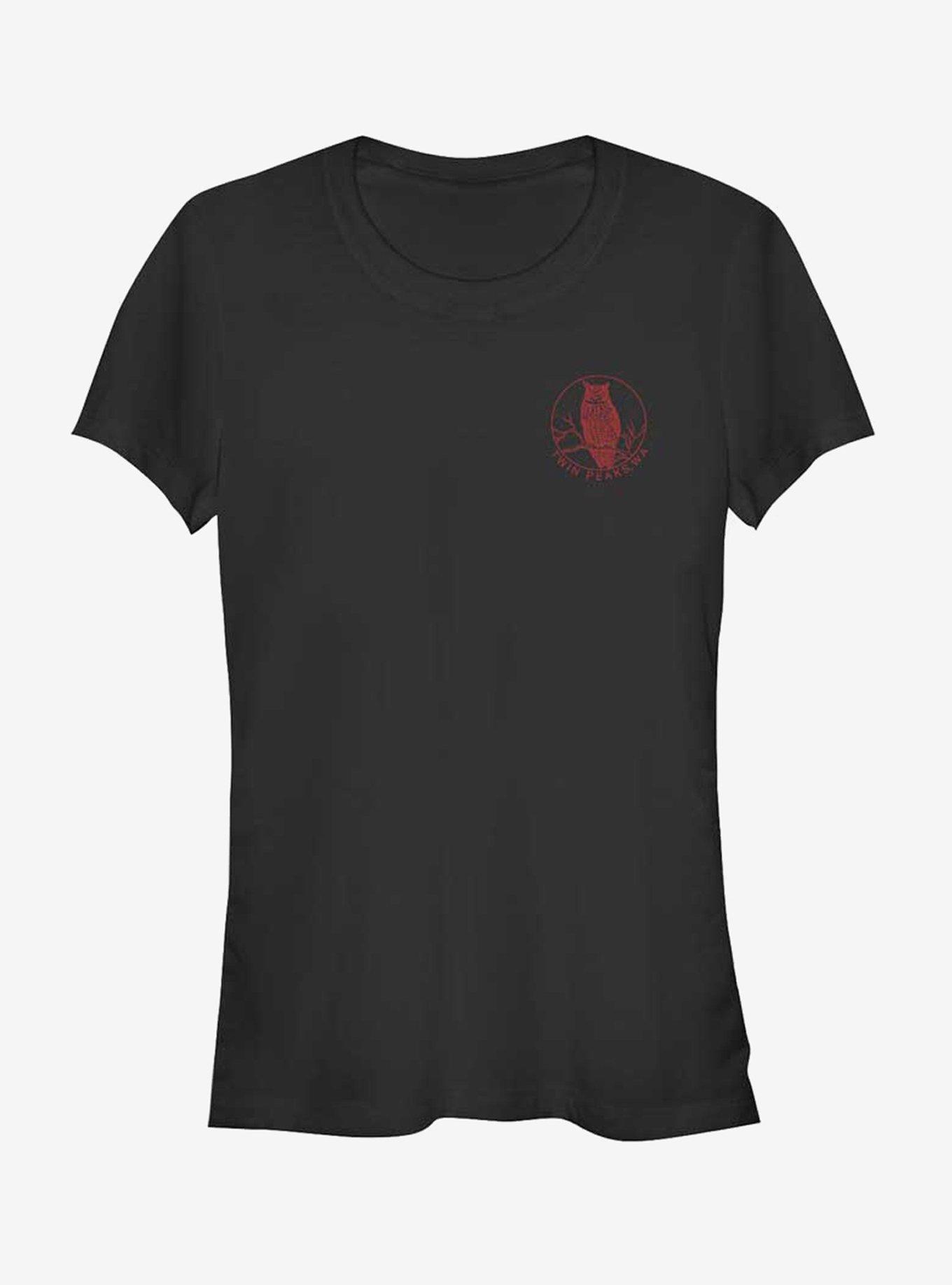 Twin Peaks Red Owl Badge Girls T-Shirt, BLACK, hi-res