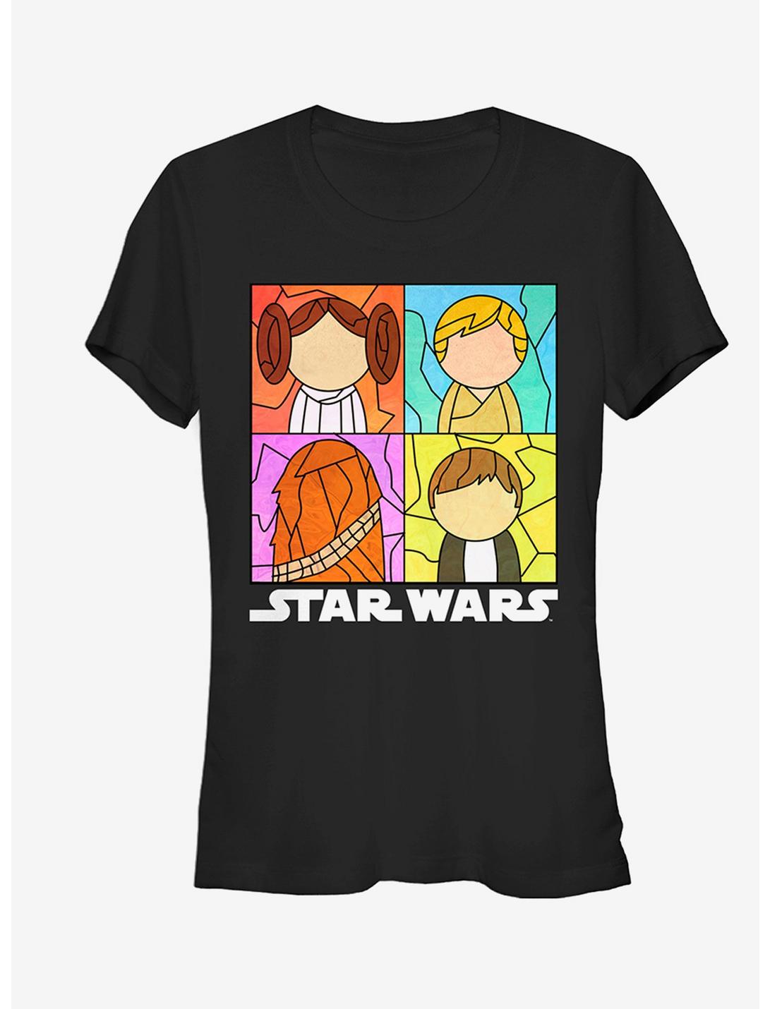 Star Wars Stained Glass Rebels Girls T-Shirt, BLACK, hi-res