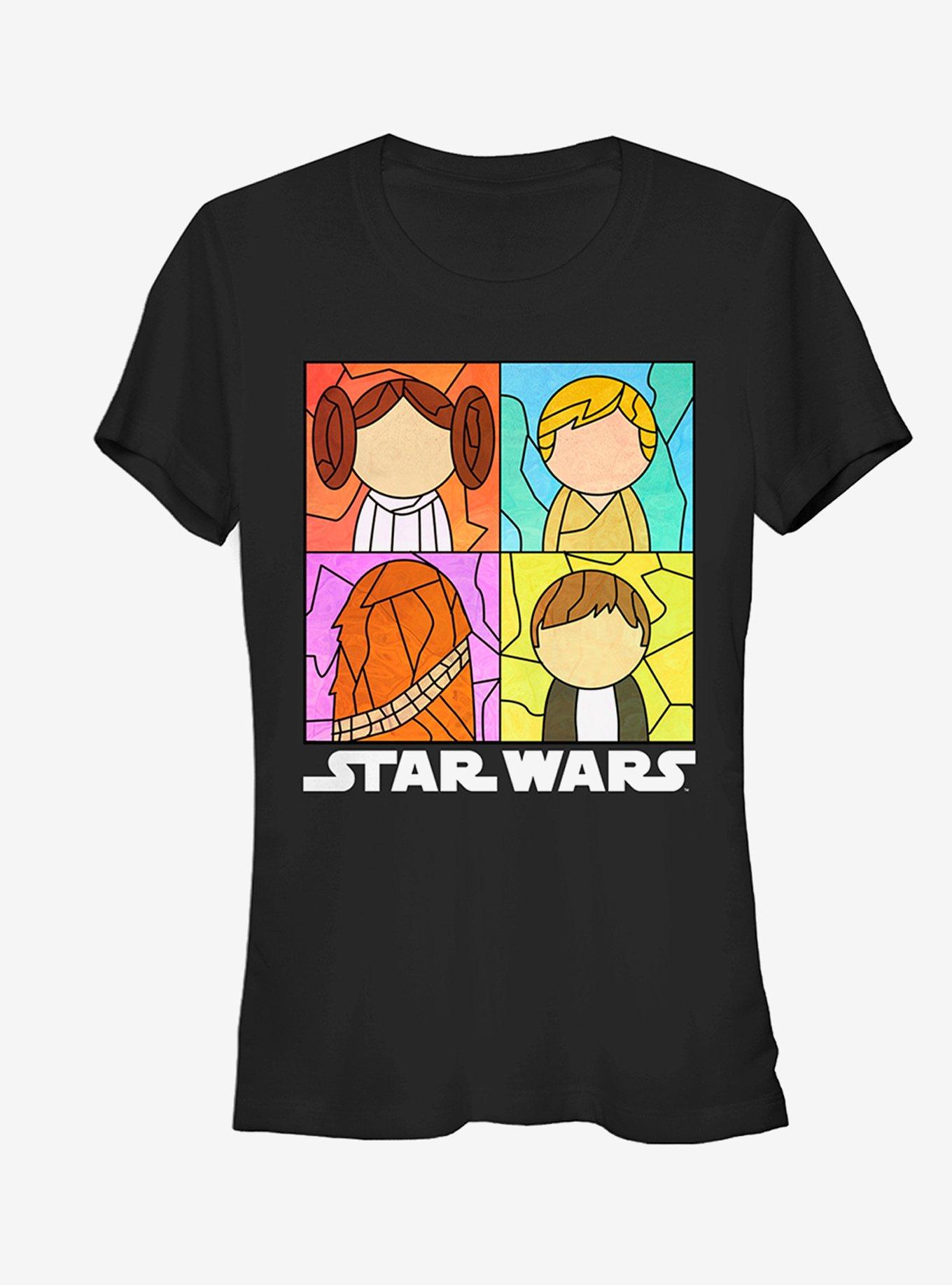 Star Wars Stained Glass Rebels Girls T-Shirt, BLACK, hi-res
