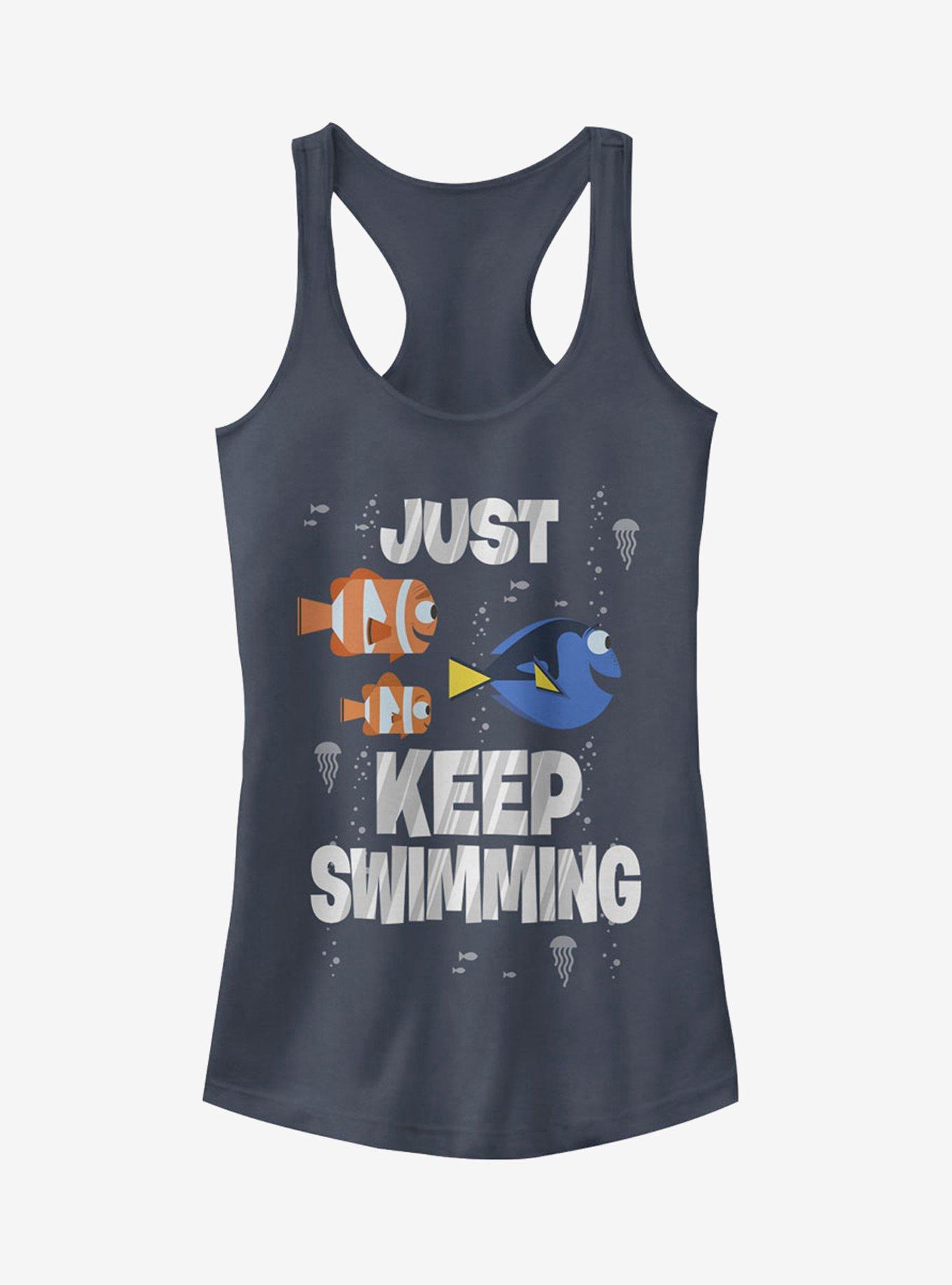 Disney Pixar Finding Dory Just Keep Swimming Girls Tank, INDIGO, hi-res