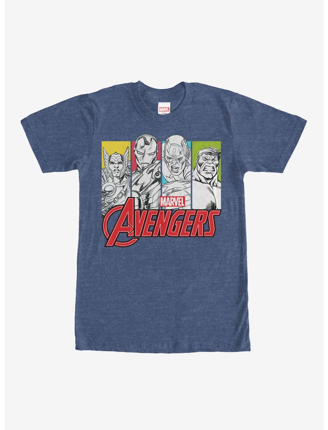Marvel Avengers Panels T-Shirt, NAVY HTR, hi-res