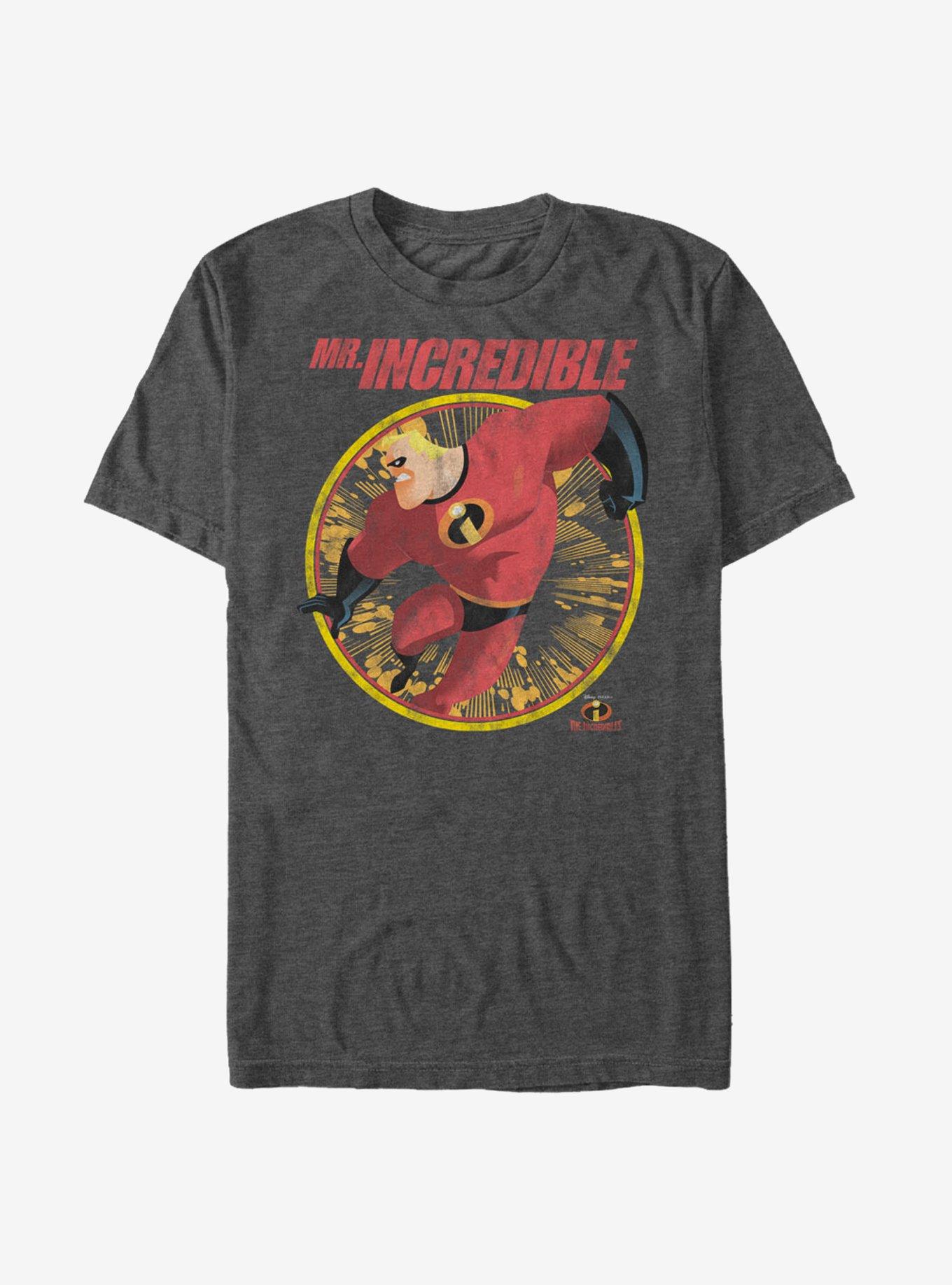 Disney Pixar The Incredibles Bob Parr Mr. Incredible T-Shirt, CHAR HTR, hi-res