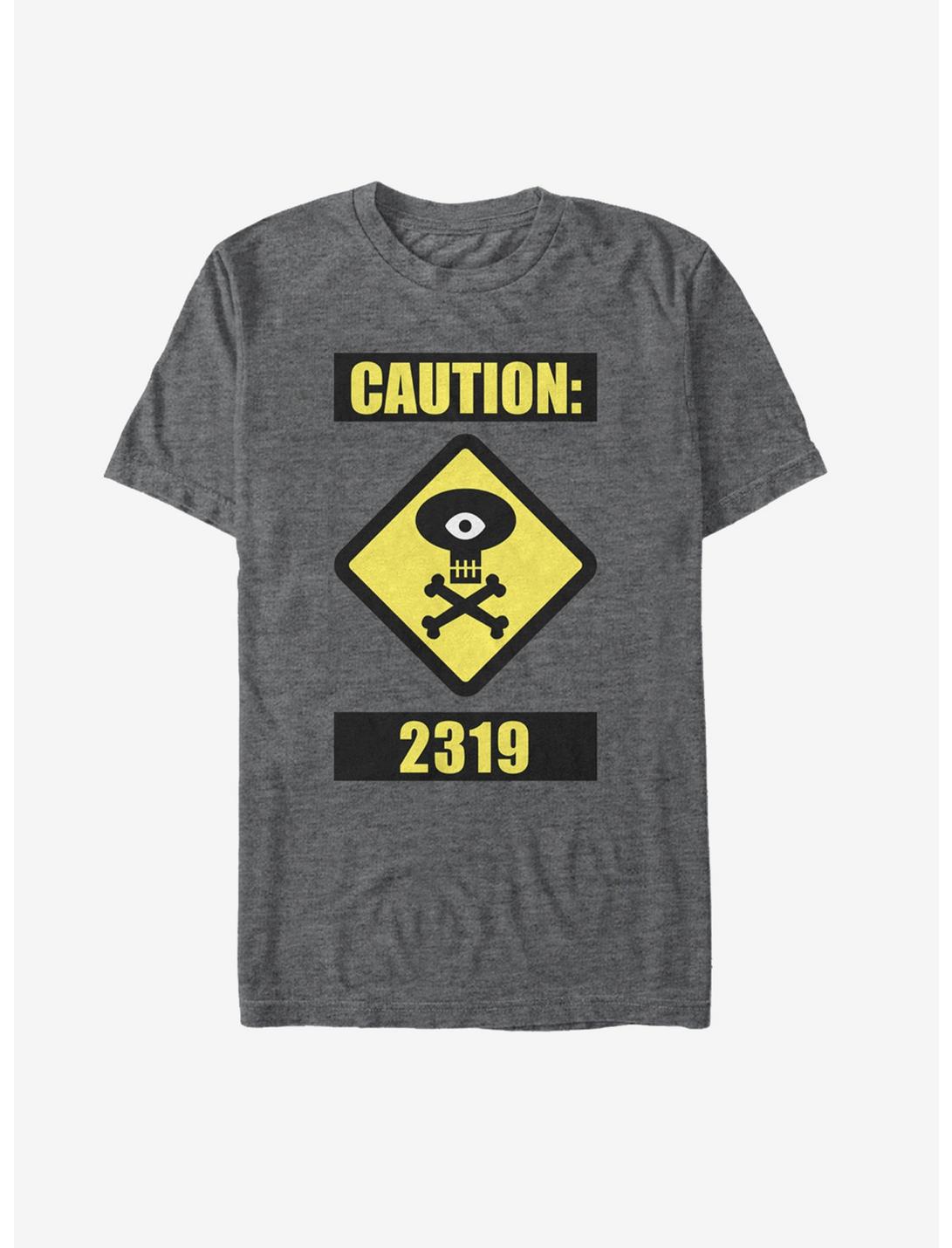 Monsters Inc. Caution 2319 T-Shirt, CHAR HTR, hi-res