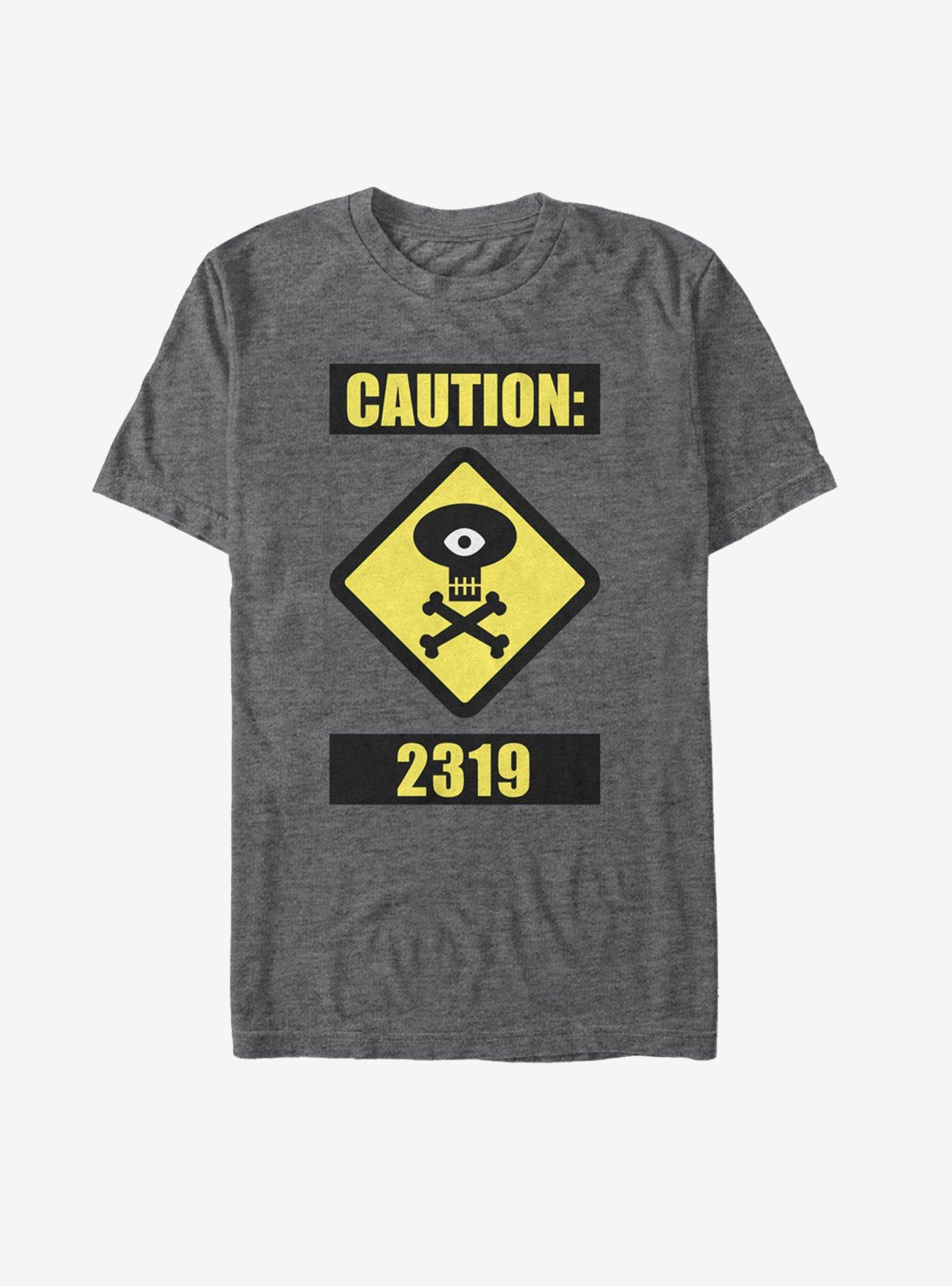 Monsters Inc. Caution 2319 T-Shirt, CHAR HTR, hi-res