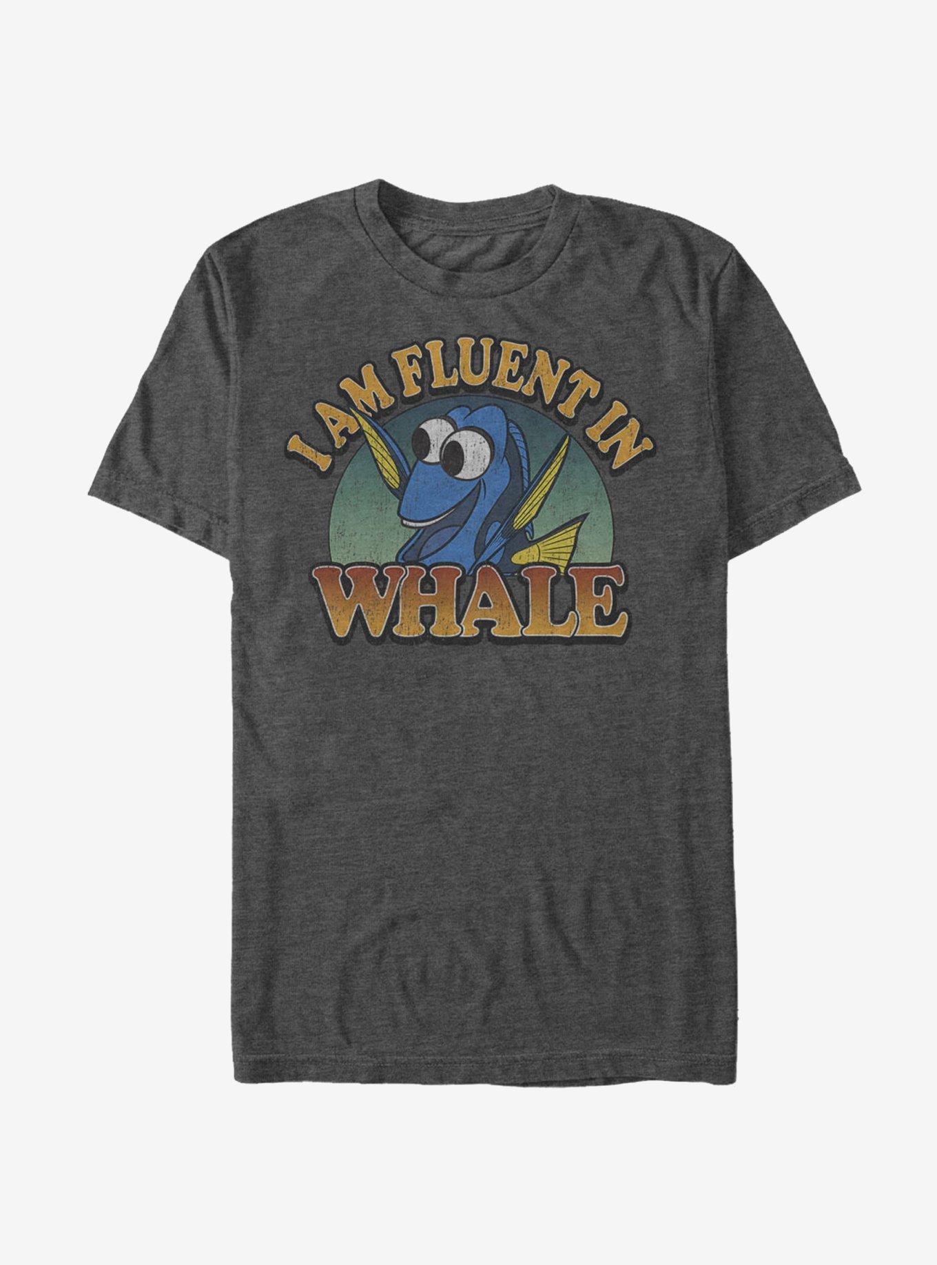 Disney Pixar Finding Dory I am Fluent in Whale T-Shirt, CHAR HTR, hi-res