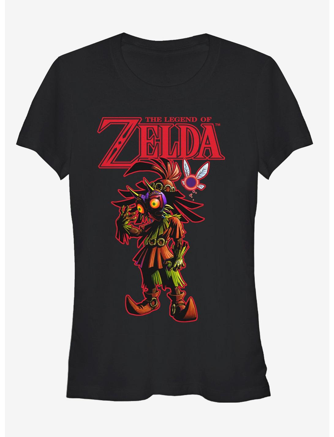 Nintendo Legend of Zelda Skull Kid's Mask Girls T-Shirt, BLACK, hi-res