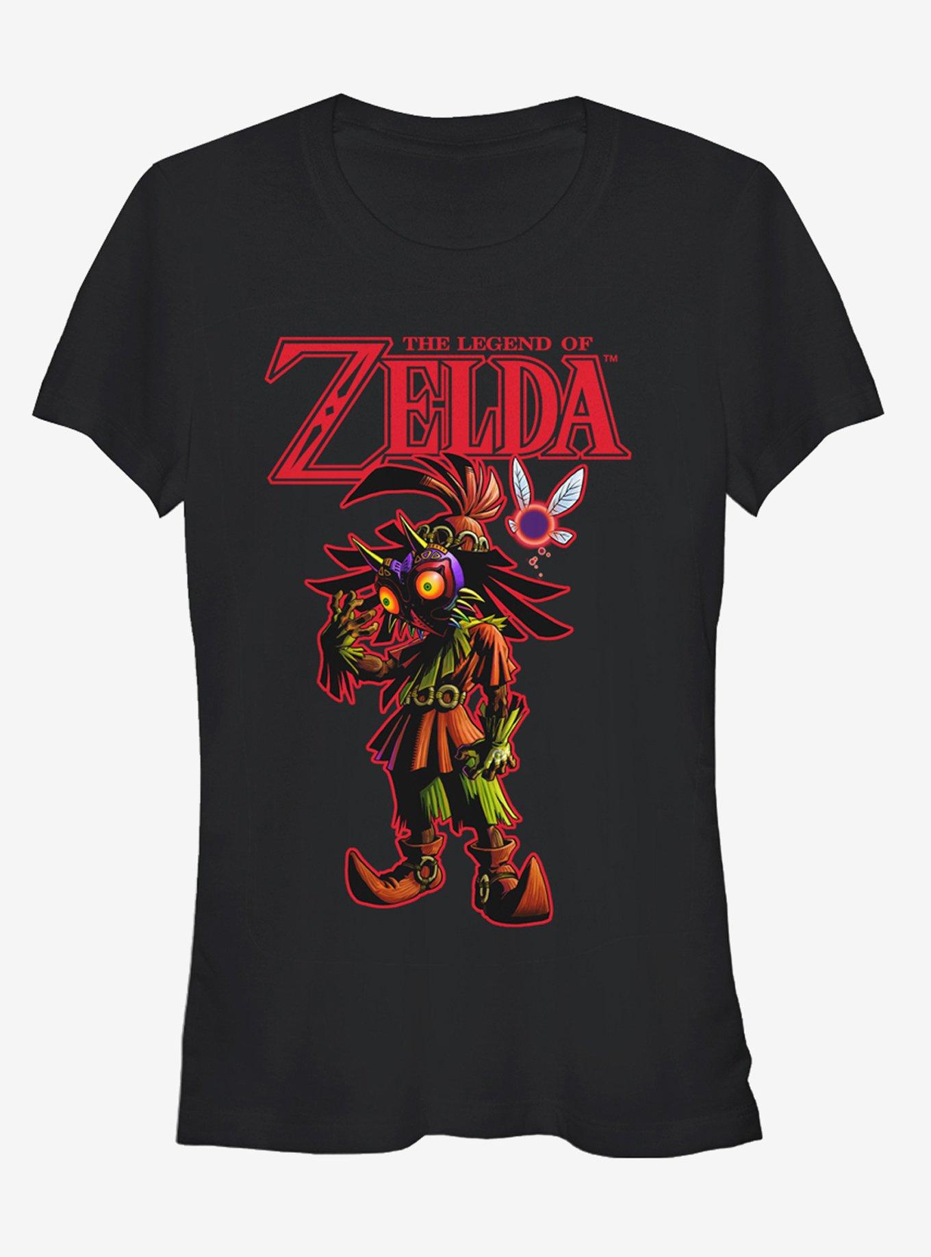 Nintendo Legend of Zelda Skull Kid's Mask Girls T-Shirt, BLACK, hi-res