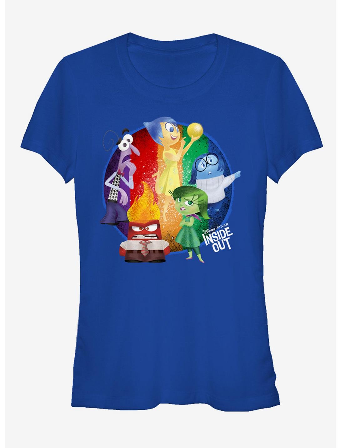 Disney Pixar Inside Out Riley's Emotions Circle Girls T-Shirt, ROYAL, hi-res