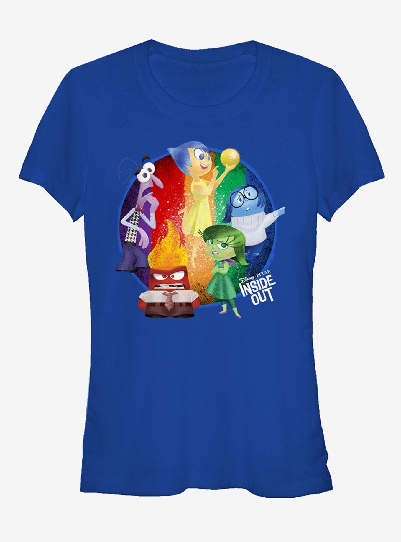 Disney Pixar Inside Out Riley's Emotions Circle Girls T-Shirt, ROYAL, hi-res