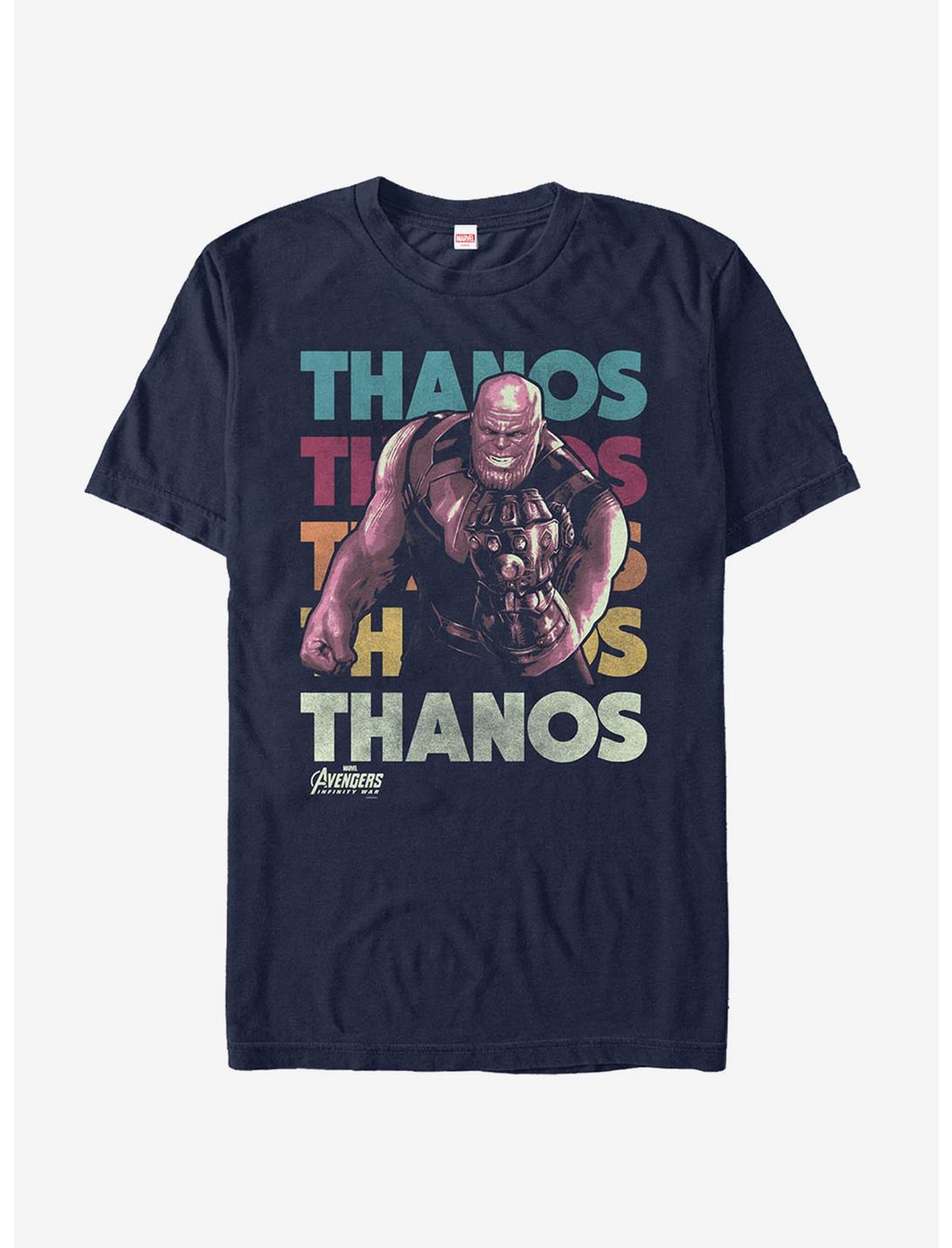 Marvel Avengers: Infinity War Thanos Repeat T-Shirt, NAVY, hi-res