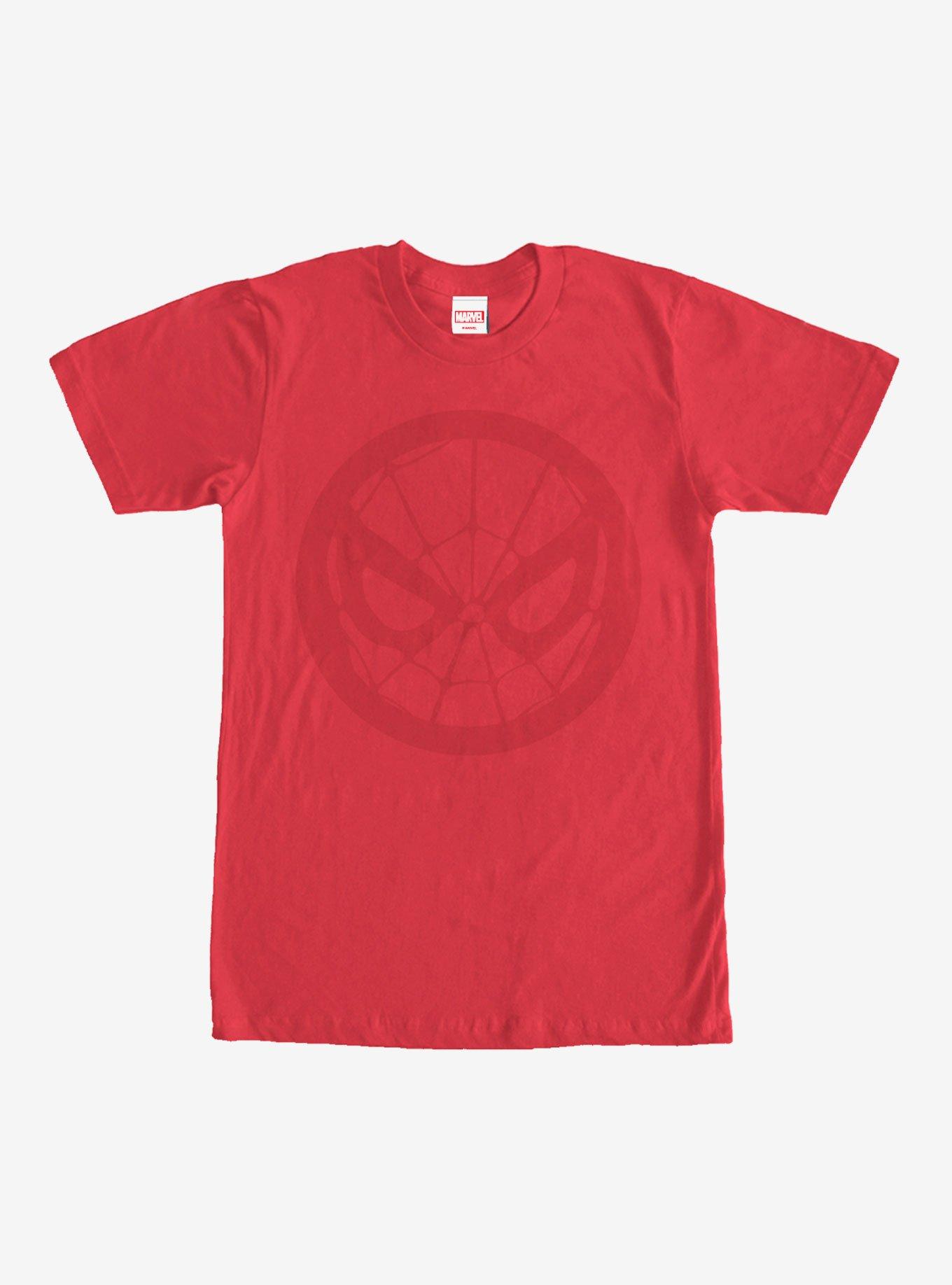 Marvel Spider-Man Mask Circle T-Shirt, RED, hi-res