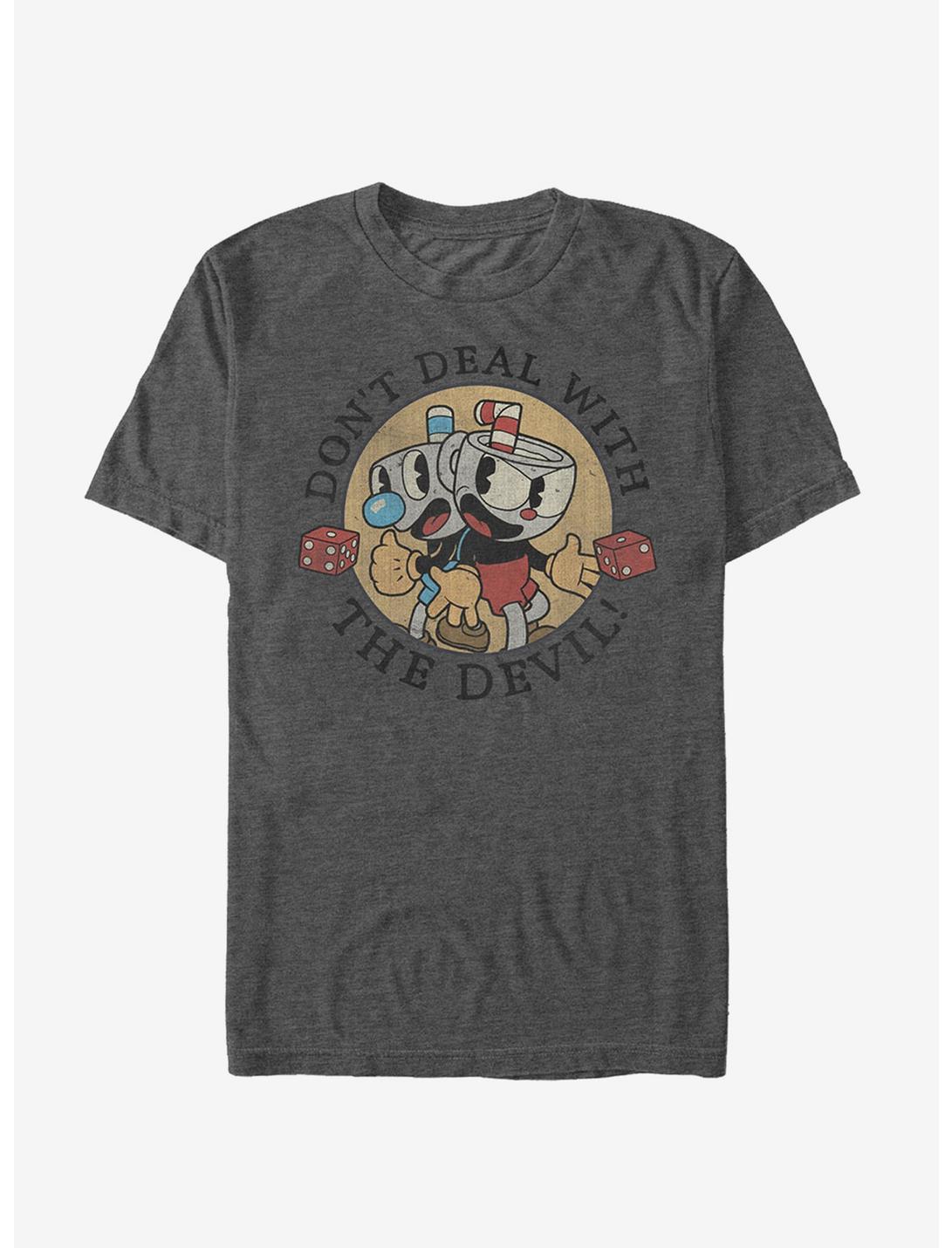 Cuphead Don't Deal With The Devil T-Shirt, CHAR HTR, hi-res