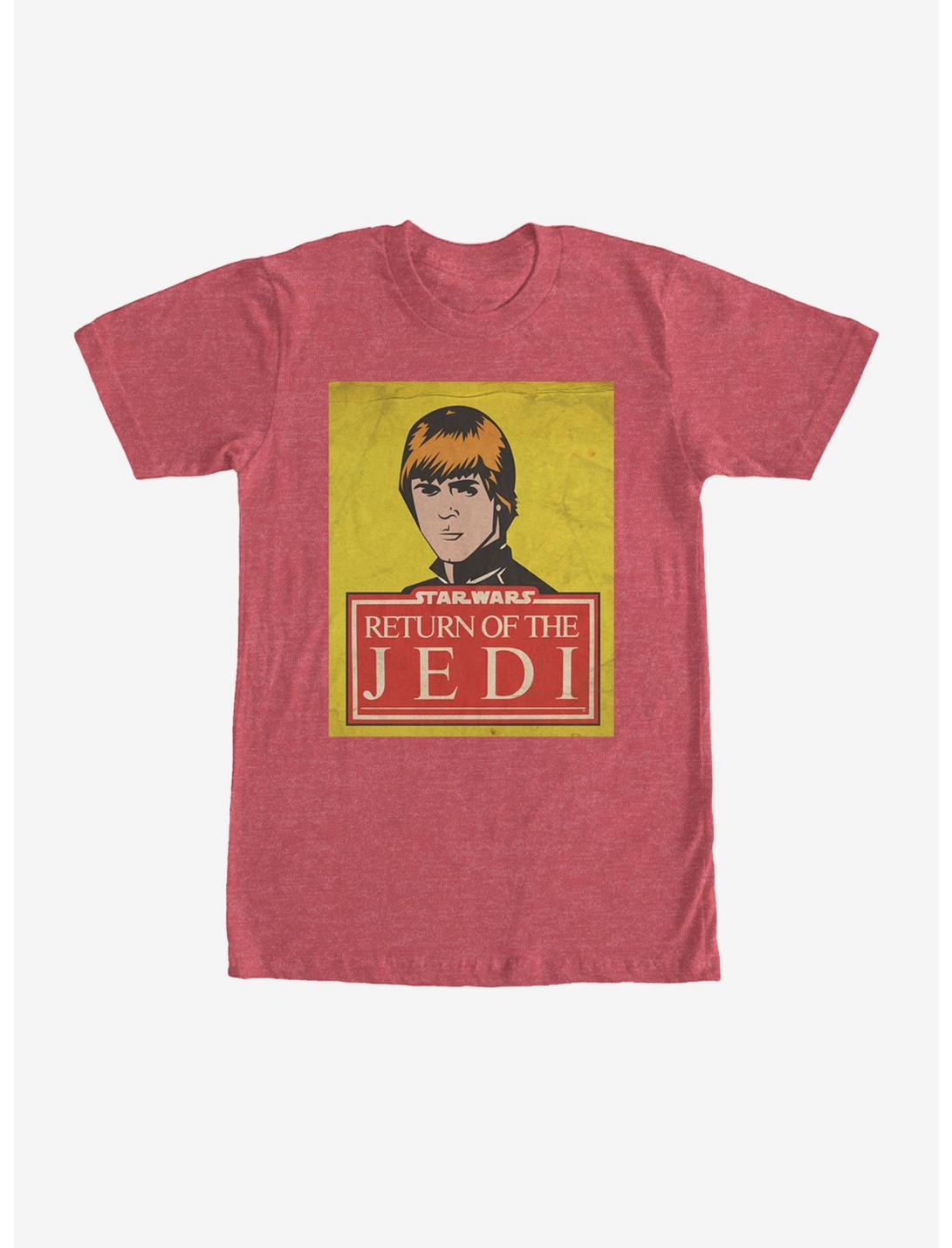 Star Wars Episode VI Luke Skywalker Trading Card T-Shirt, RED HTR, hi-res