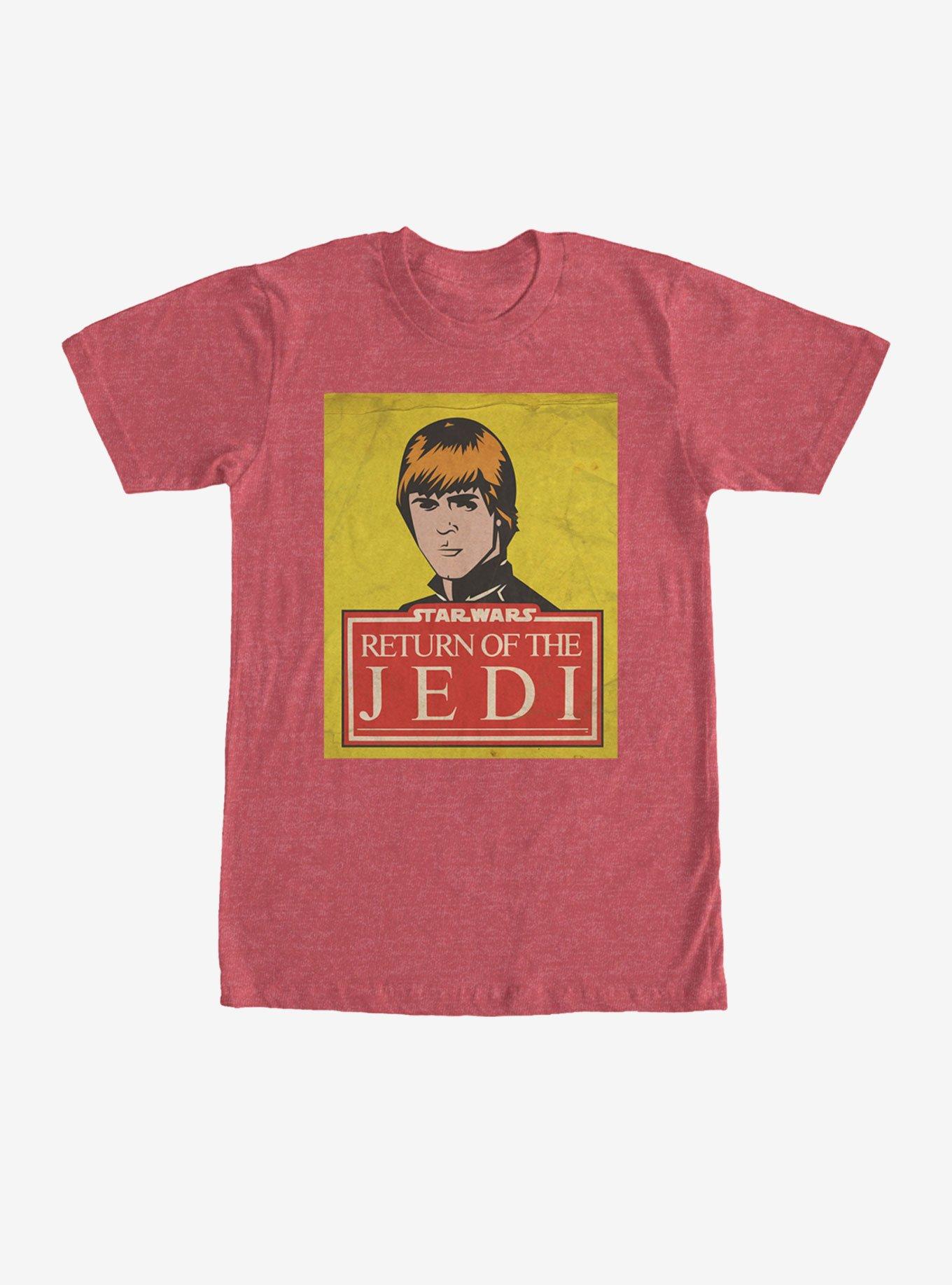 Star Wars Episode VI Luke Skywalker Trading Card T-Shirt, RED HTR, hi-res